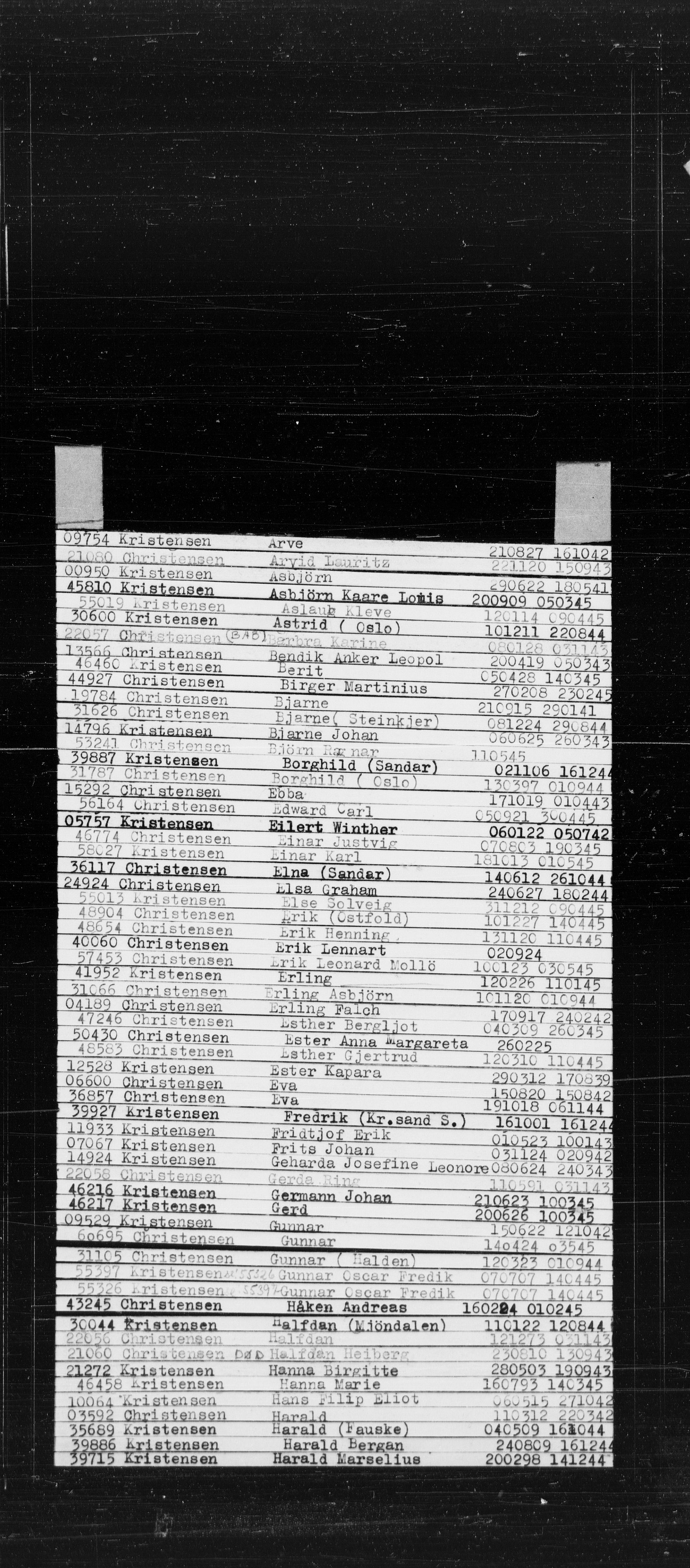 Den Kgl. Norske Legasjons Flyktningskontor, RA/S-6753/V/Va/L0022: Kjesäterkartoteket.  Alfabetisk register, A-Å., 1940-1945, s. 477