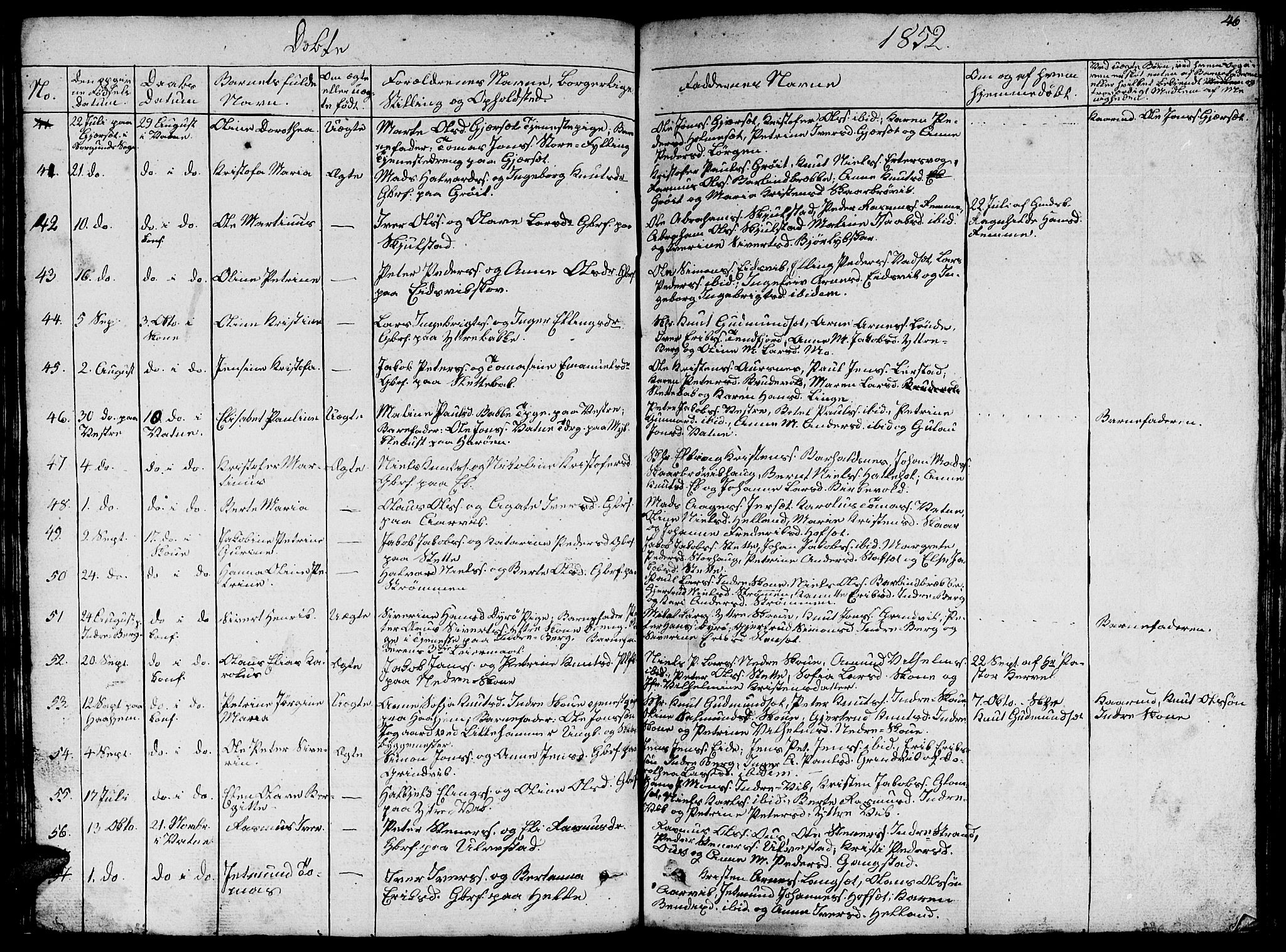 Ministerialprotokoller, klokkerbøker og fødselsregistre - Møre og Romsdal, AV/SAT-A-1454/524/L0362: Klokkerbok nr. 524C03, 1840-1854, s. 46