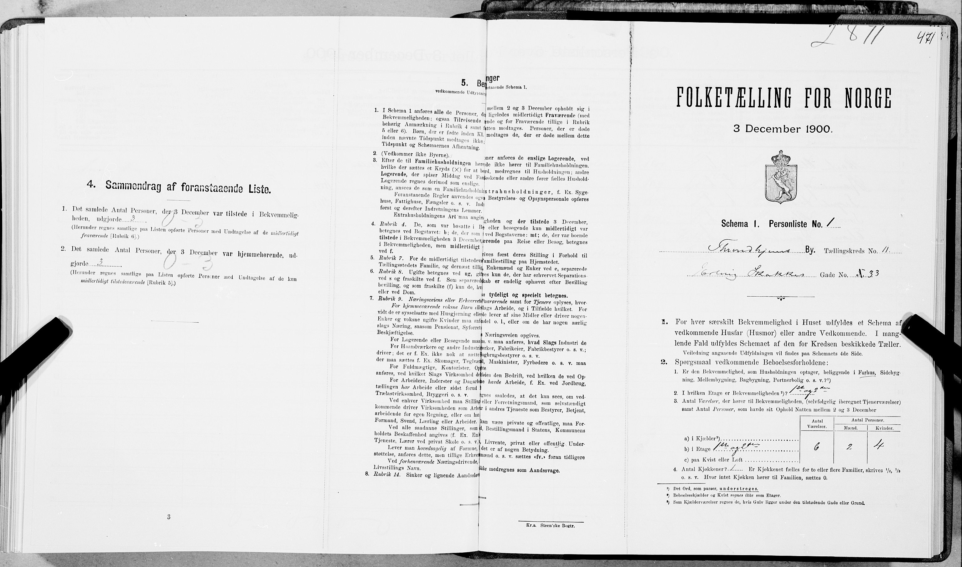 SAT, Folketelling 1900 for 1601 Trondheim kjøpstad, 1900, s. 1954