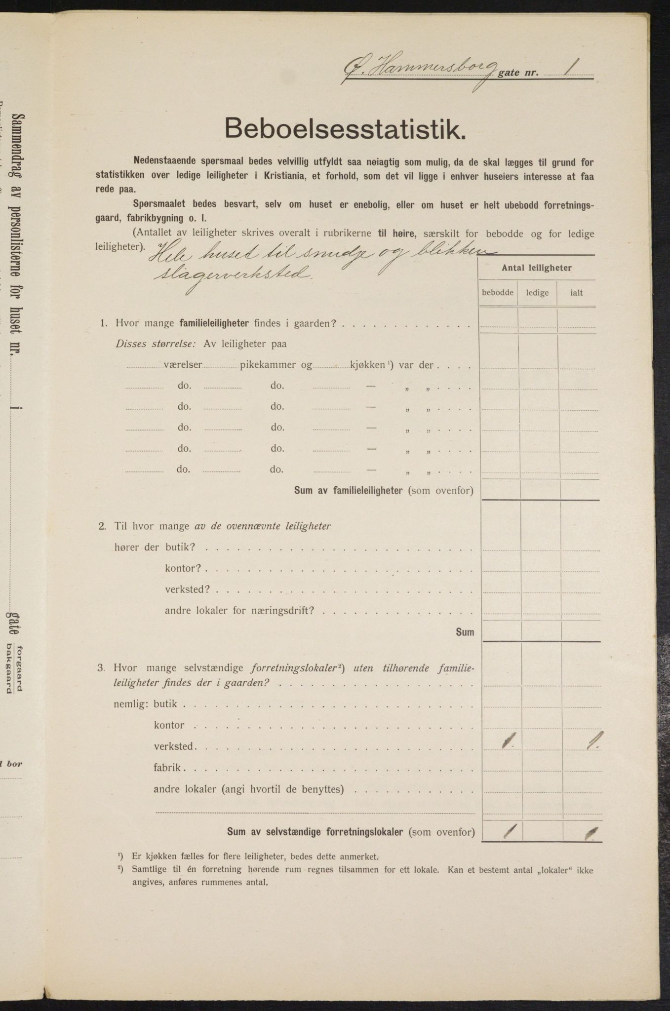 OBA, Kommunal folketelling 1.2.1912 for Kristiania, 1912, s. 129860