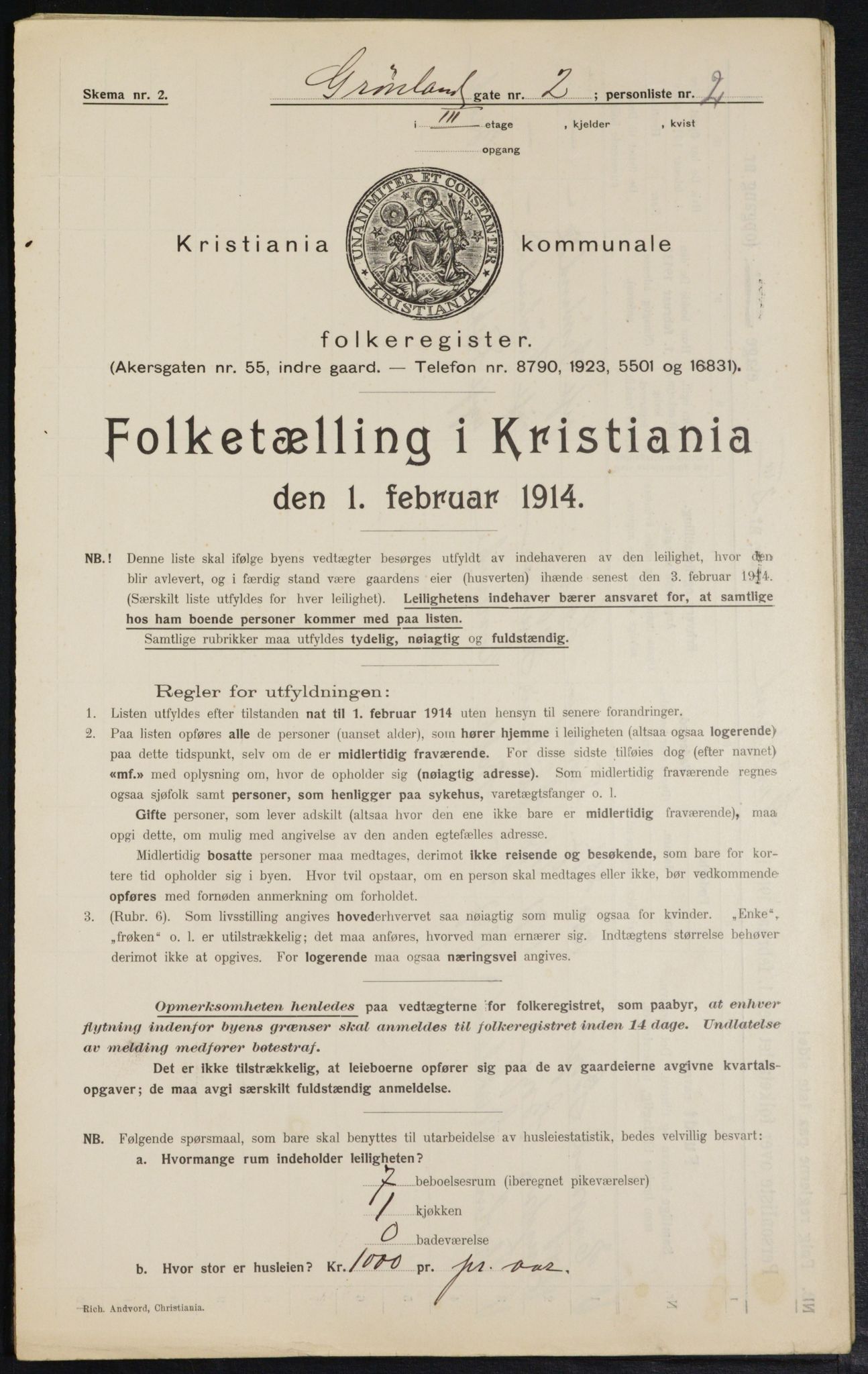 OBA, Kommunal folketelling 1.2.1914 for Kristiania, 1914, s. 31250