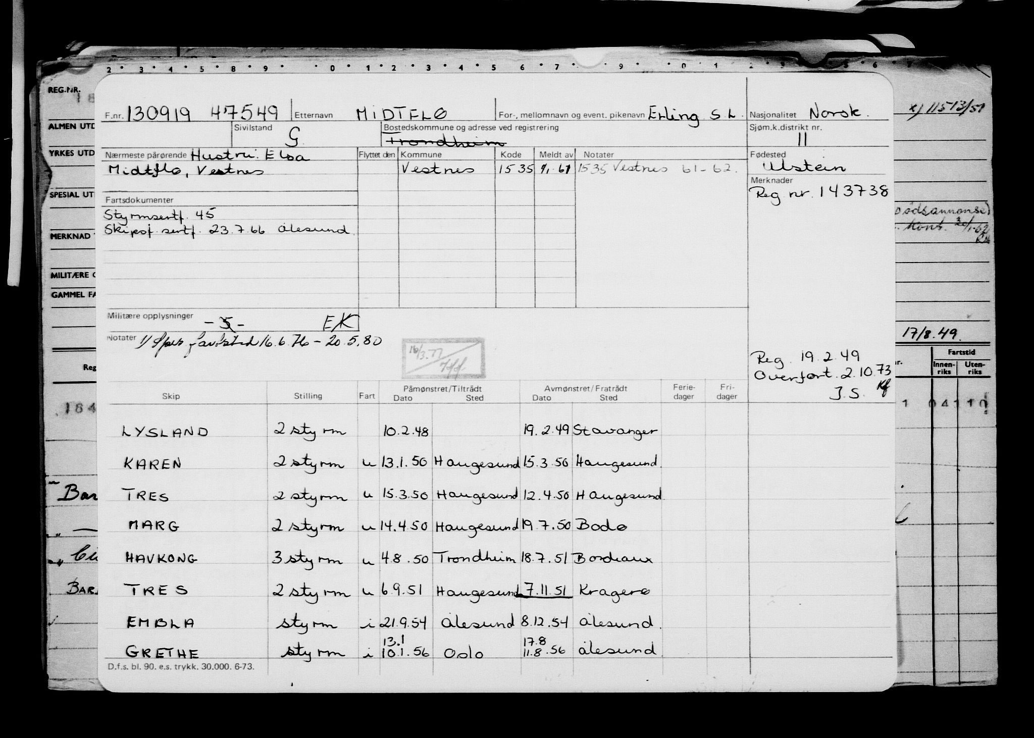 Direktoratet for sjømenn, AV/RA-S-3545/G/Gb/L0171: Hovedkort, 1919, s. 744