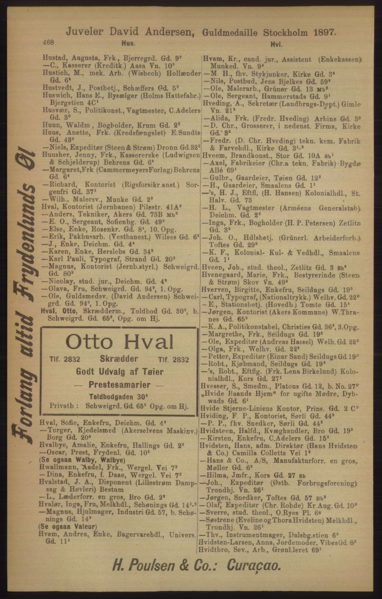 Kristiania/Oslo adressebok, PUBL/-, 1906, s. 468