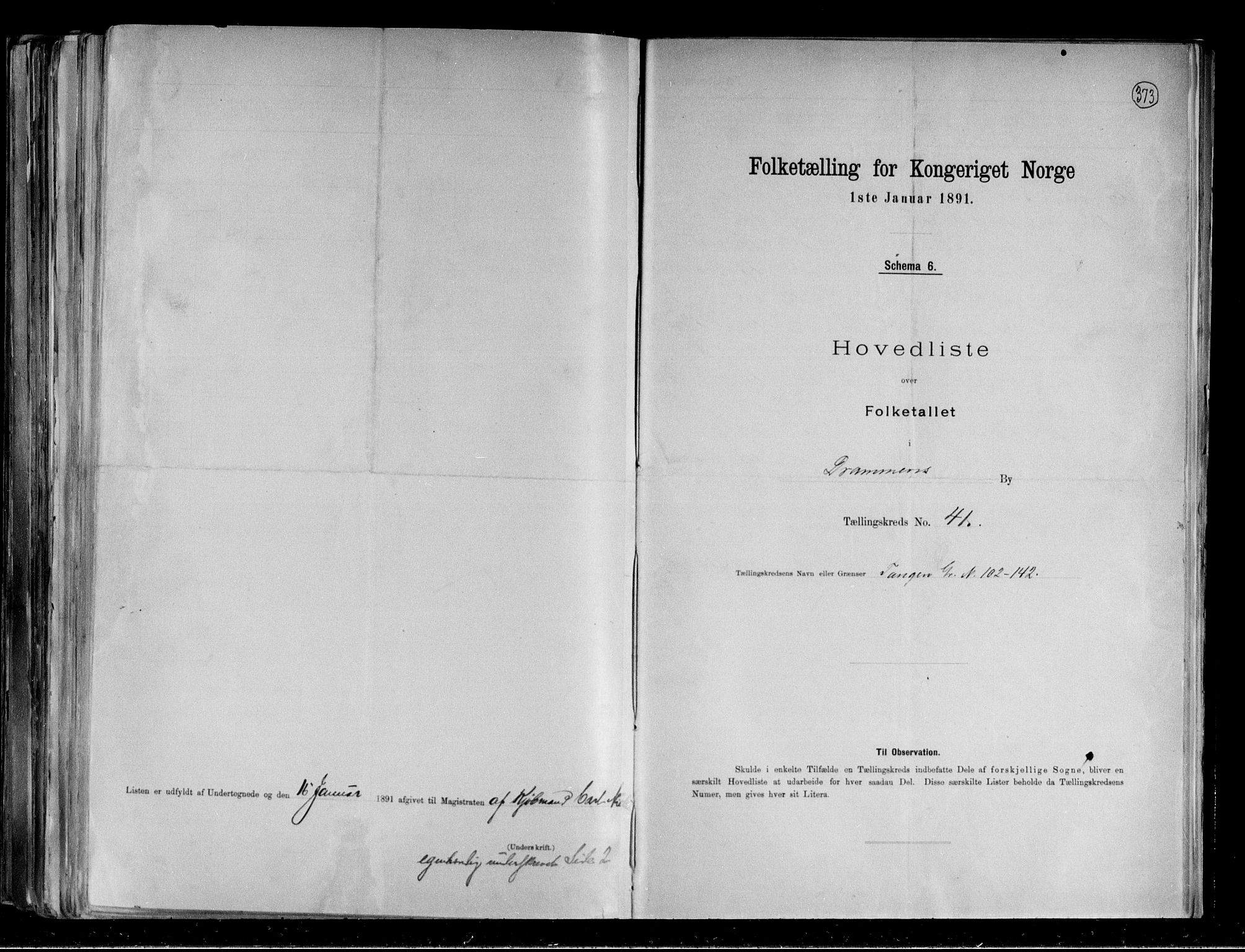 RA, Folketelling 1891 for 0602 Drammen kjøpstad, 1891, s. 88