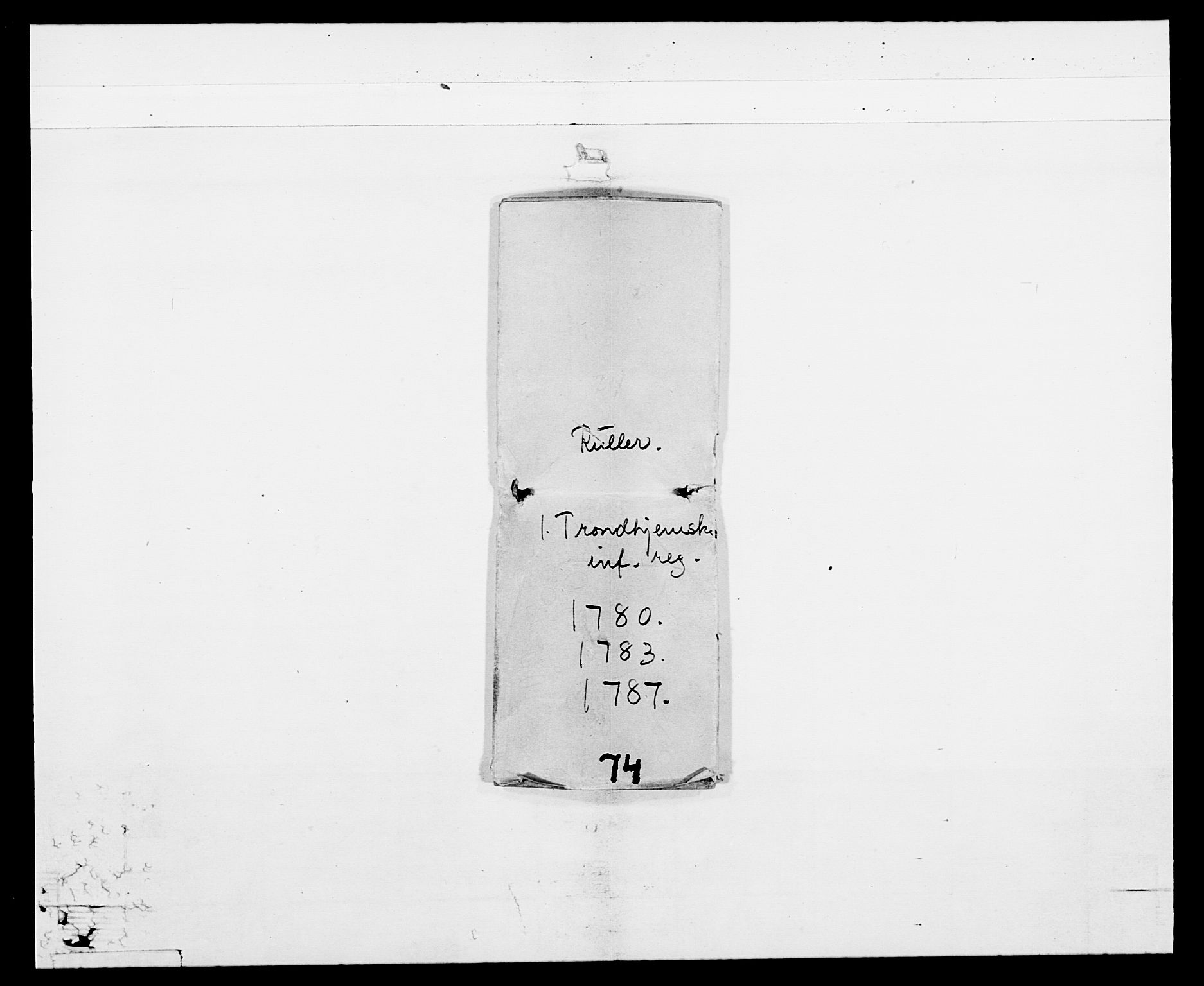 Generalitets- og kommissariatskollegiet, Det kongelige norske kommissariatskollegium, AV/RA-EA-5420/E/Eh/L0074: 1. Trondheimske nasjonale infanteriregiment, 1780-1787, s. 7