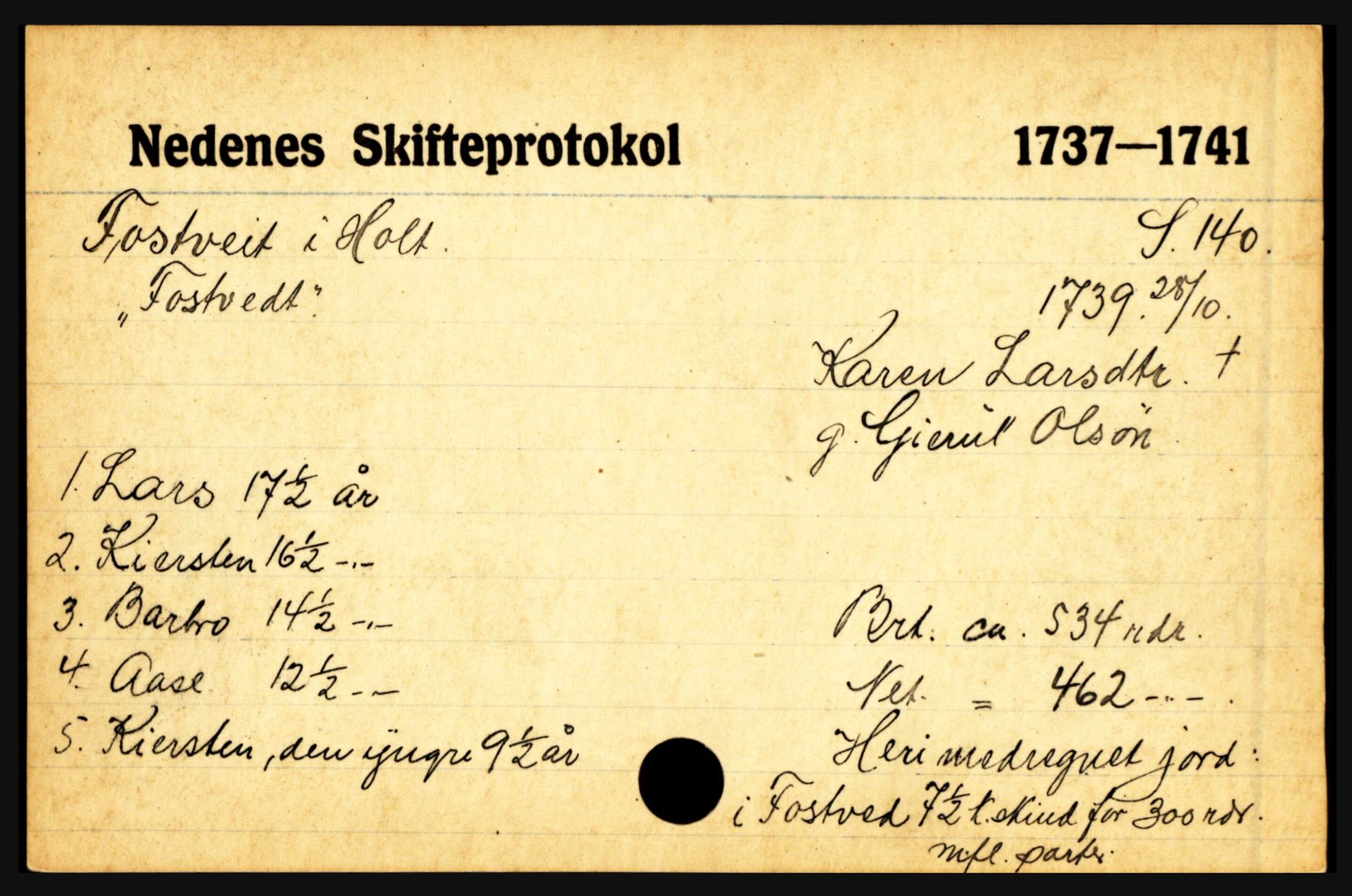 Nedenes sorenskriveri før 1824, SAK/1221-0007/H, s. 7567