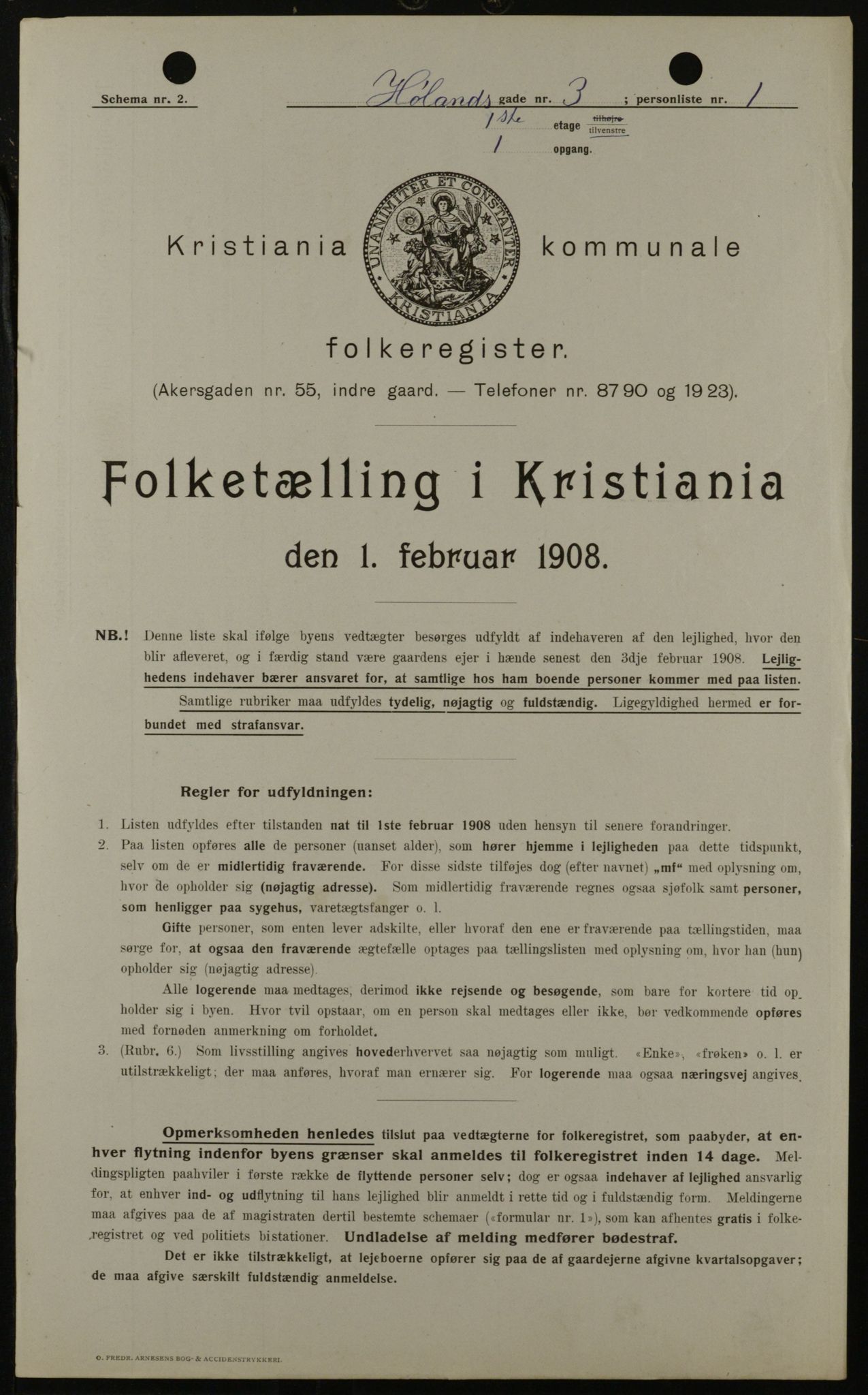 OBA, Kommunal folketelling 1.2.1908 for Kristiania kjøpstad, 1908, s. 38010