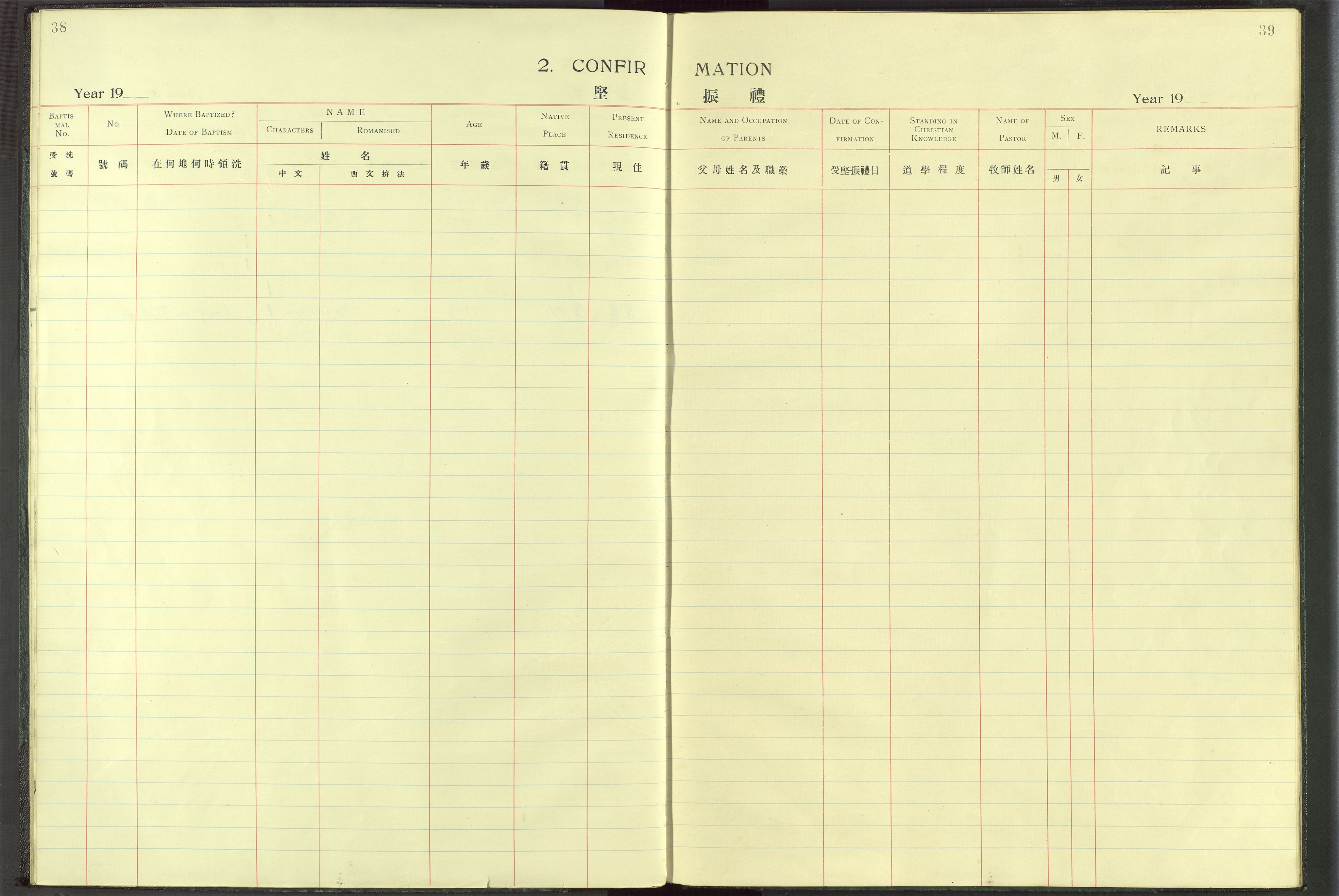 Det Norske Misjonsselskap - utland - Kina (Hunan), VID/MA-A-1065/Dm/L0017: Ministerialbok nr. -, 1913-1948, s. 38-39