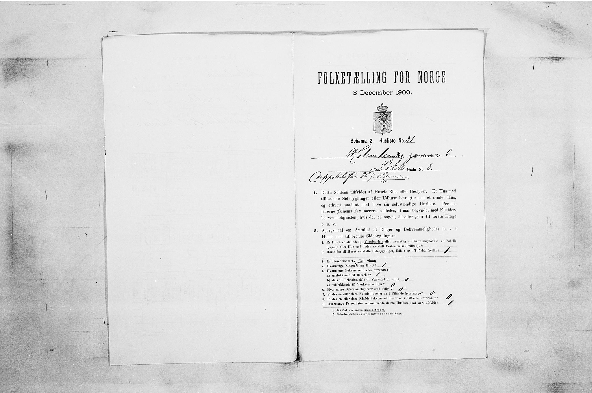 RA, Folketelling 1900 for 0702 Holmestrand kjøpstad, 1900, s. 170