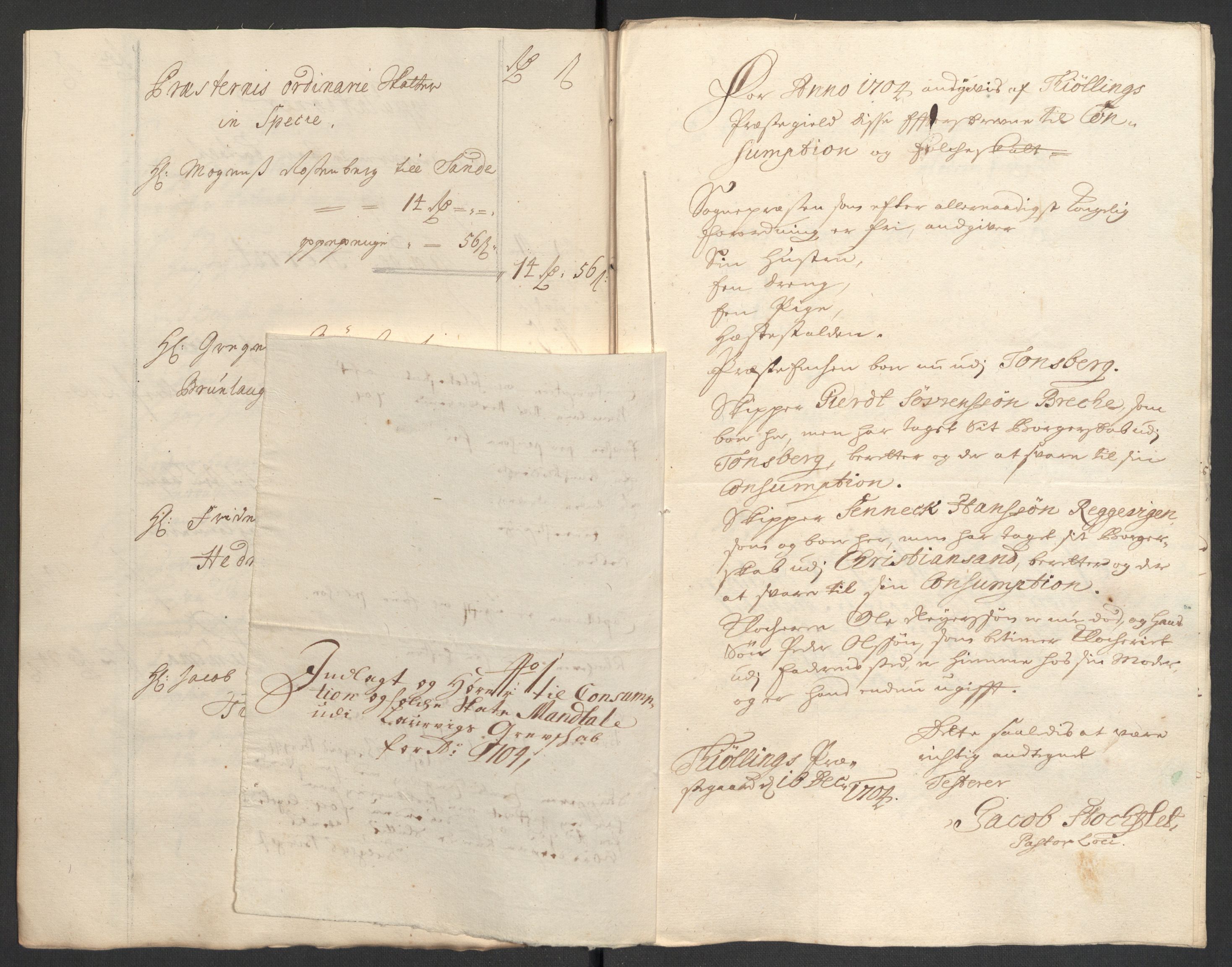 Rentekammeret inntil 1814, Reviderte regnskaper, Fogderegnskap, AV/RA-EA-4092/R33/L1978: Fogderegnskap Larvik grevskap, 1704-1705, s. 155