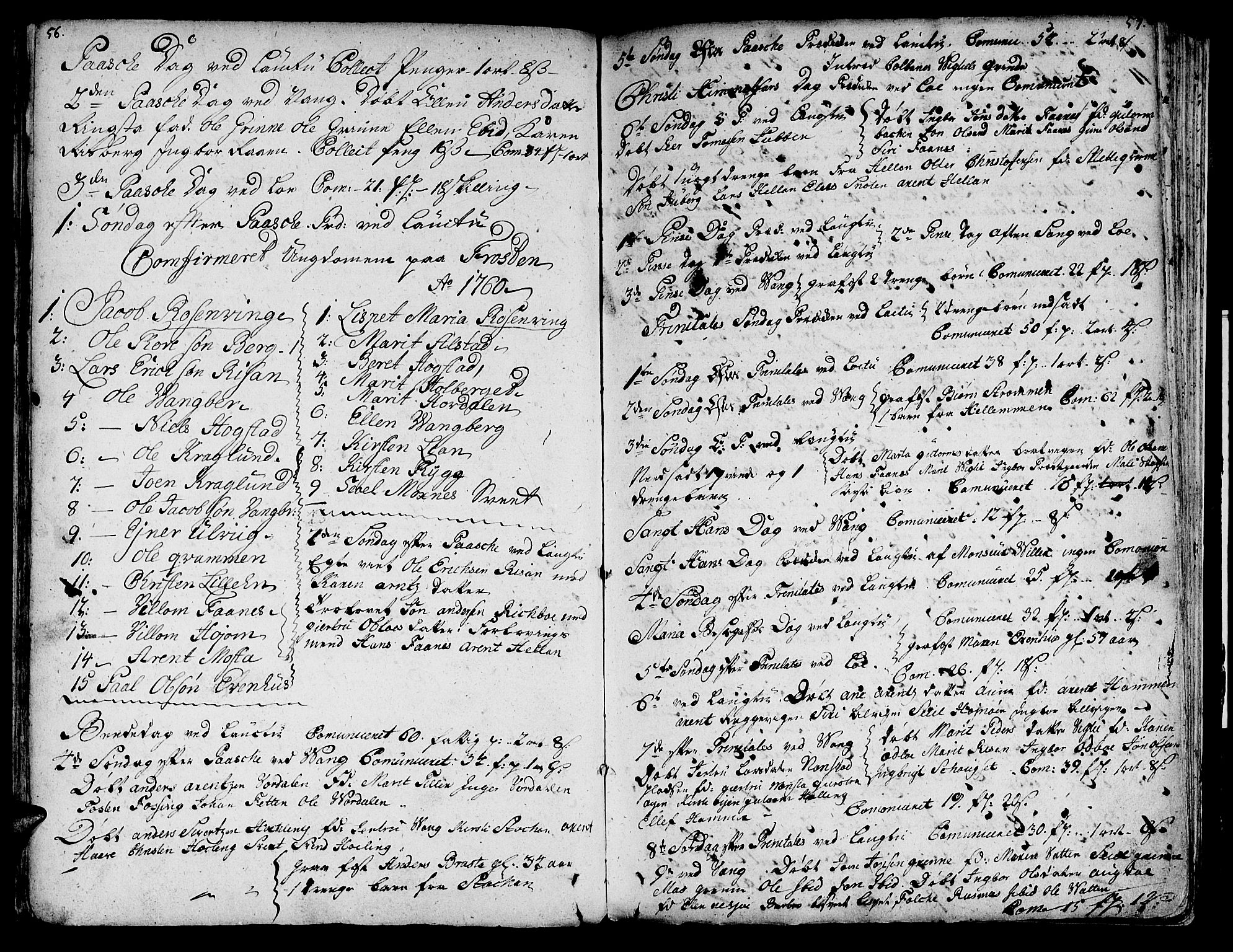 Ministerialprotokoller, klokkerbøker og fødselsregistre - Nord-Trøndelag, AV/SAT-A-1458/713/L0109: Ministerialbok nr. 713A01, 1750-1778, s. 56-57