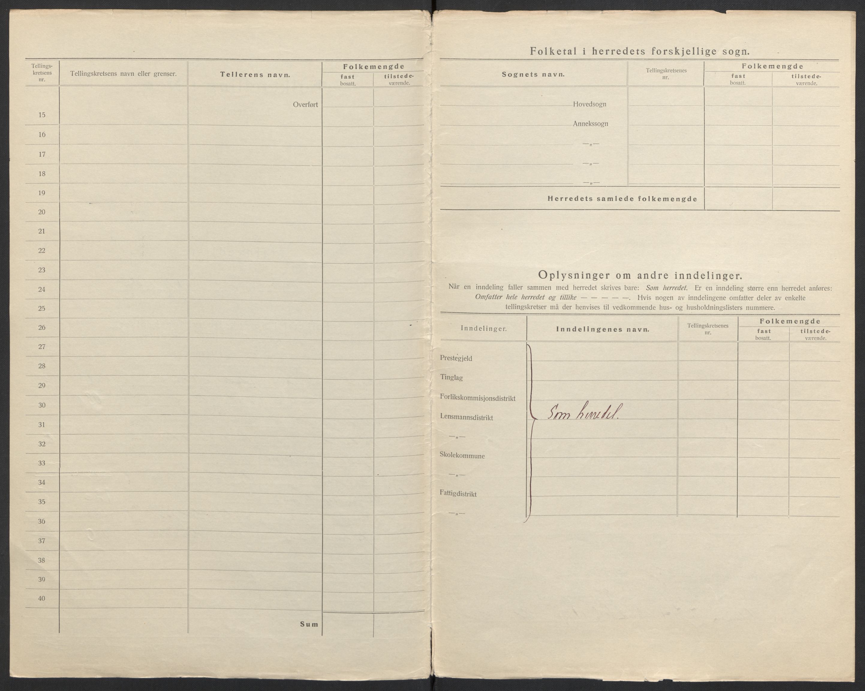 SAH, Folketelling 1920 for 0424 Hof herred, 1920, s. 4