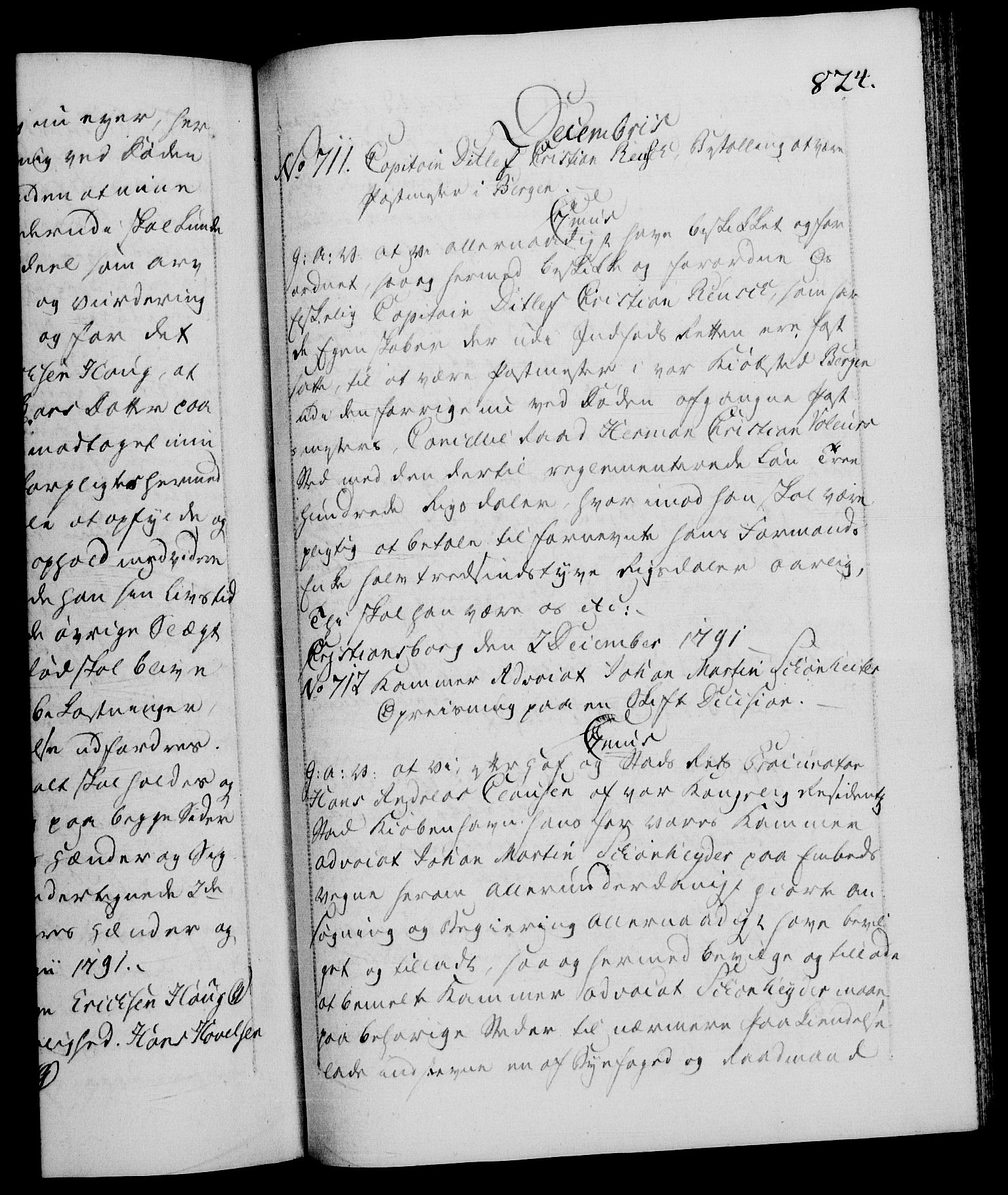 Danske Kanselli 1572-1799, RA/EA-3023/F/Fc/Fca/Fcaa/L0053: Norske registre, 1790-1791, s. 824a