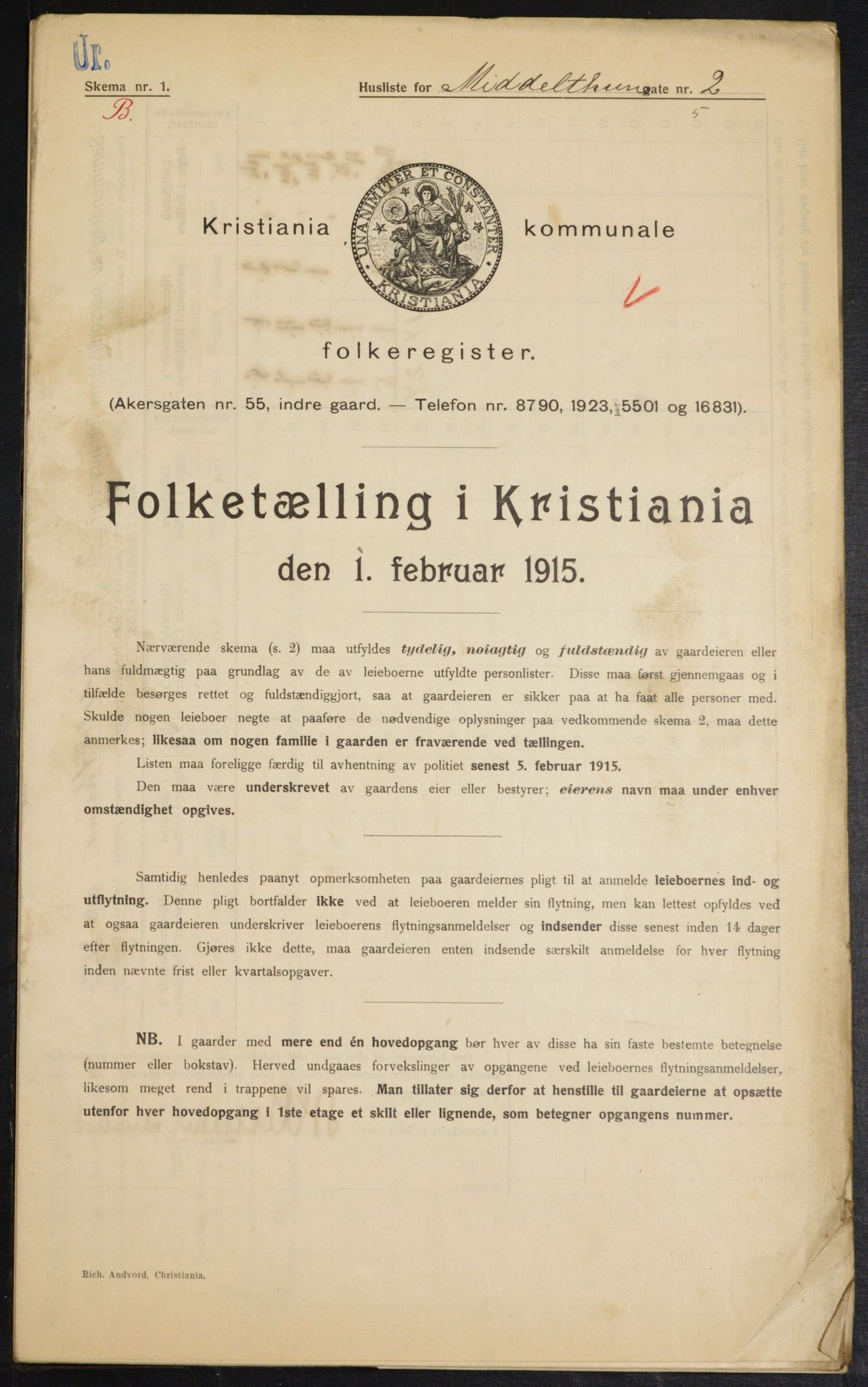 OBA, Kommunal folketelling 1.2.1915 for Kristiania, 1915, s. 64723
