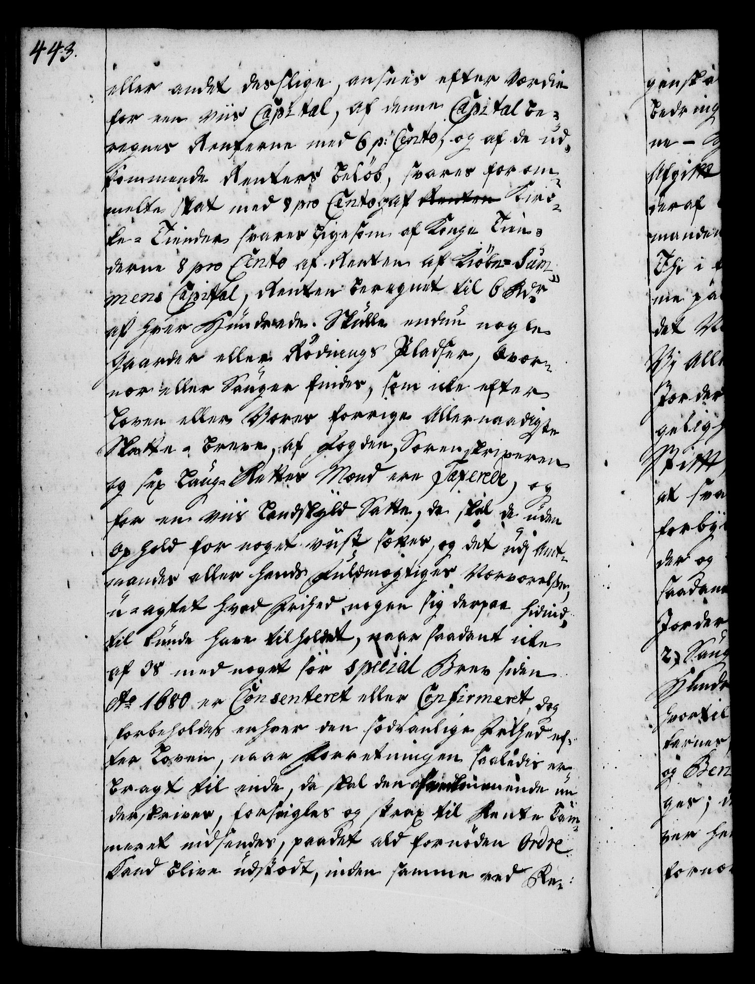 Rentekammeret, Kammerkanselliet, AV/RA-EA-3111/G/Gg/Gga/L0004: Norsk ekspedisjonsprotokoll med register (merket RK 53.4), 1734-1741, s. 443