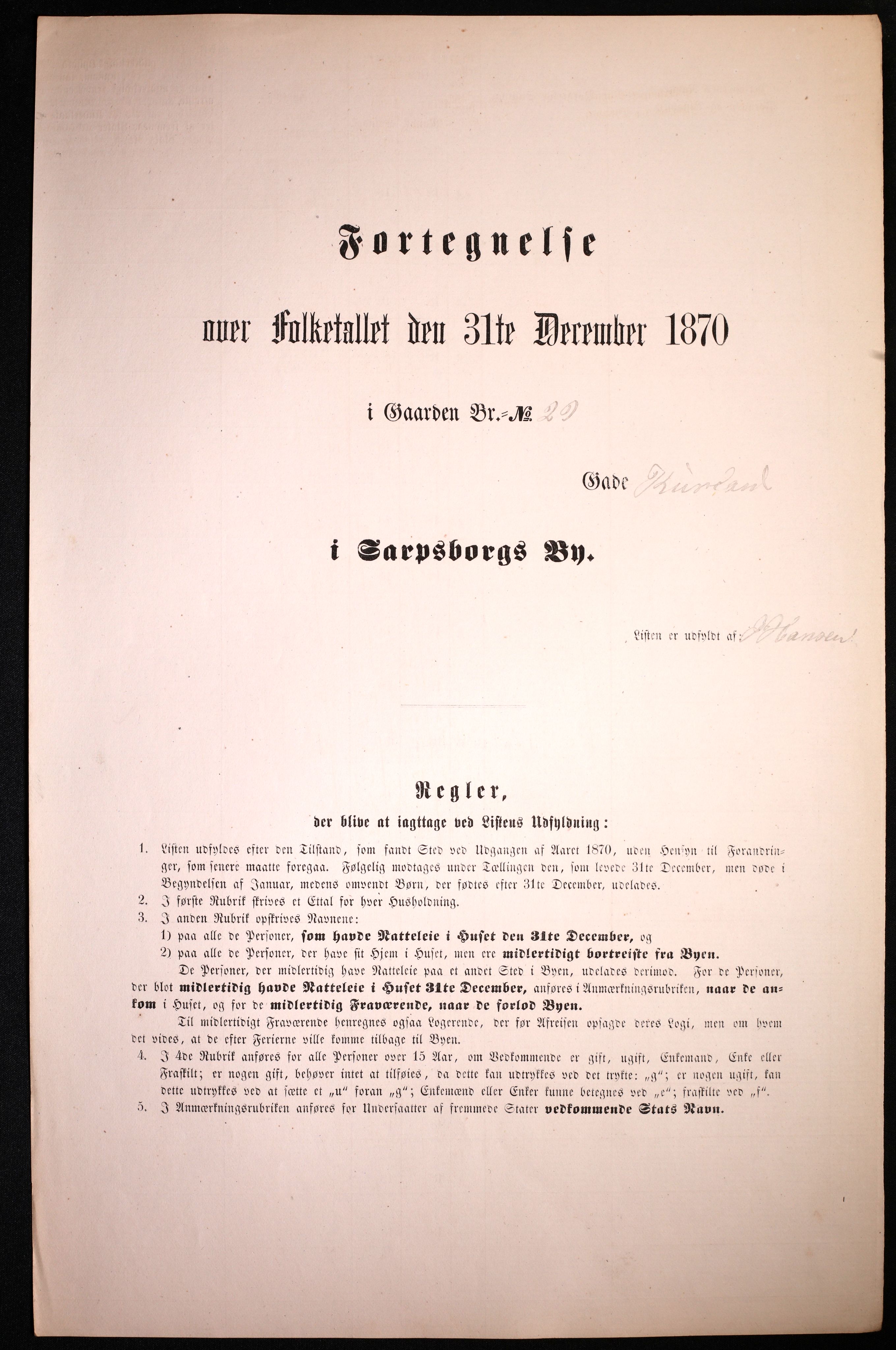RA, Folketelling 1870 for 0102 Sarpsborg kjøpstad, 1870, s. 341