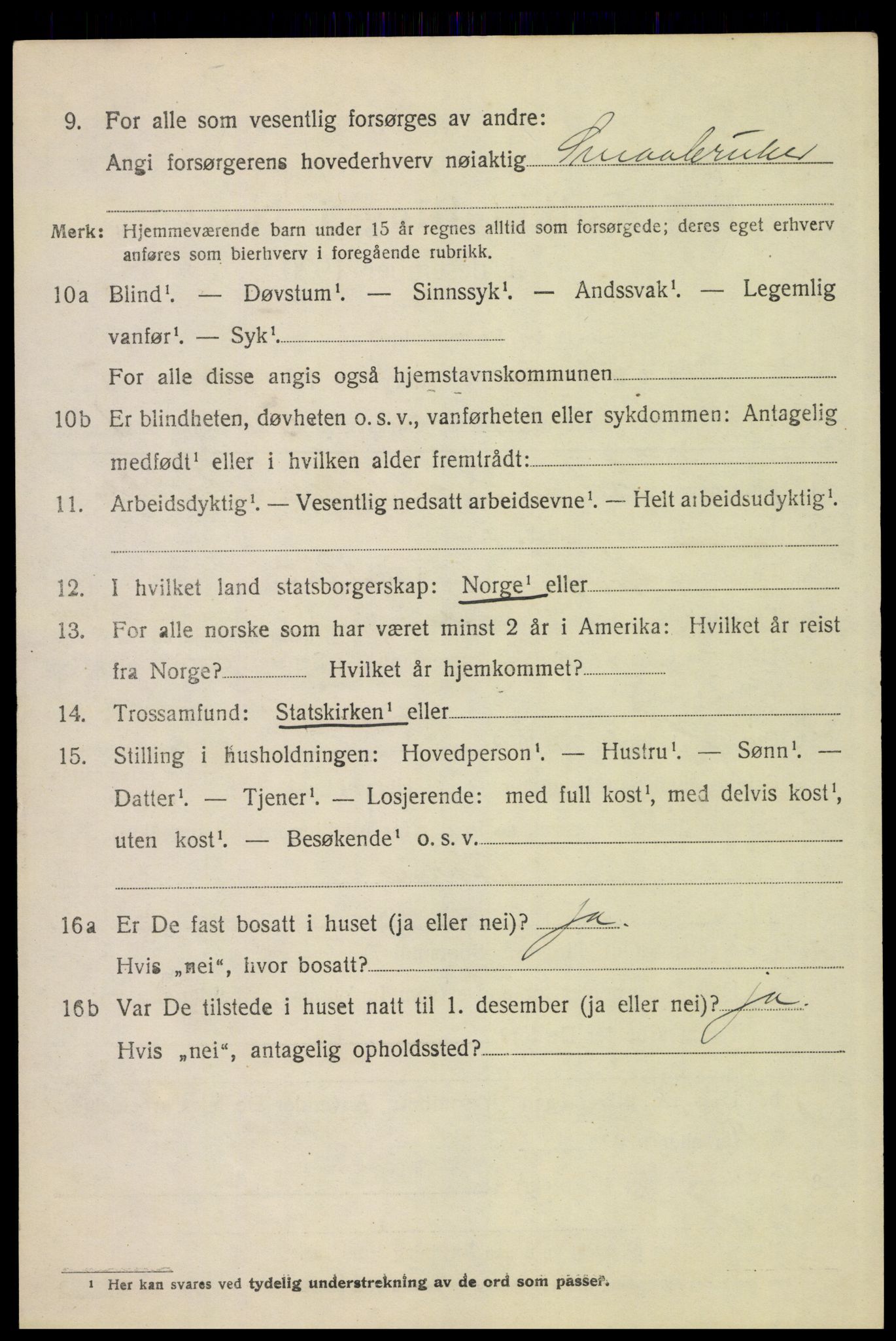 SAH, Folketelling 1920 for 0440 Kvikne herred, 1920, s. 2079
