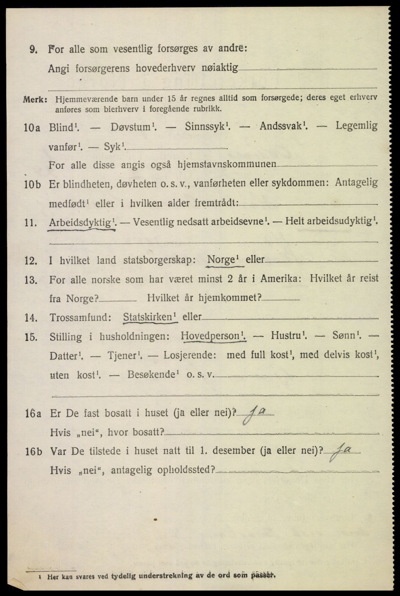 SAK, Folketelling 1920 for 1012 Oddernes herred, 1920, s. 2012