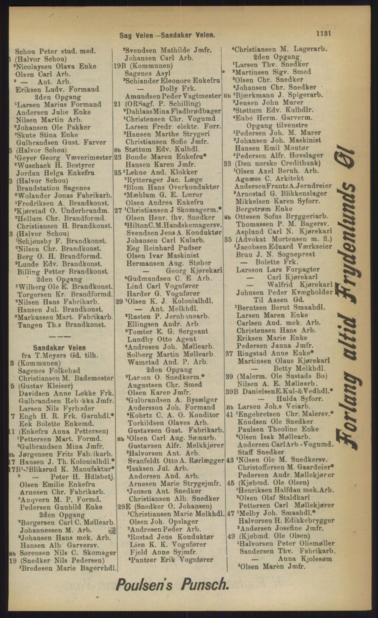 Kristiania/Oslo adressebok, PUBL/-, 1903, s. 1131