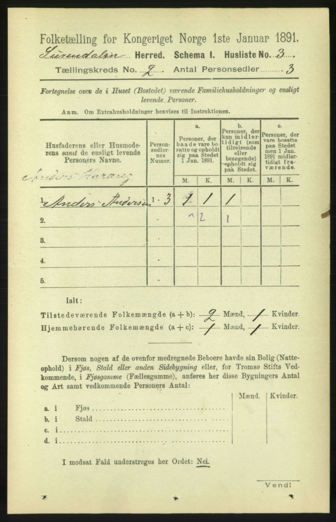 RA, Folketelling 1891 for 1566 Surnadal herred, 1891, s. 473