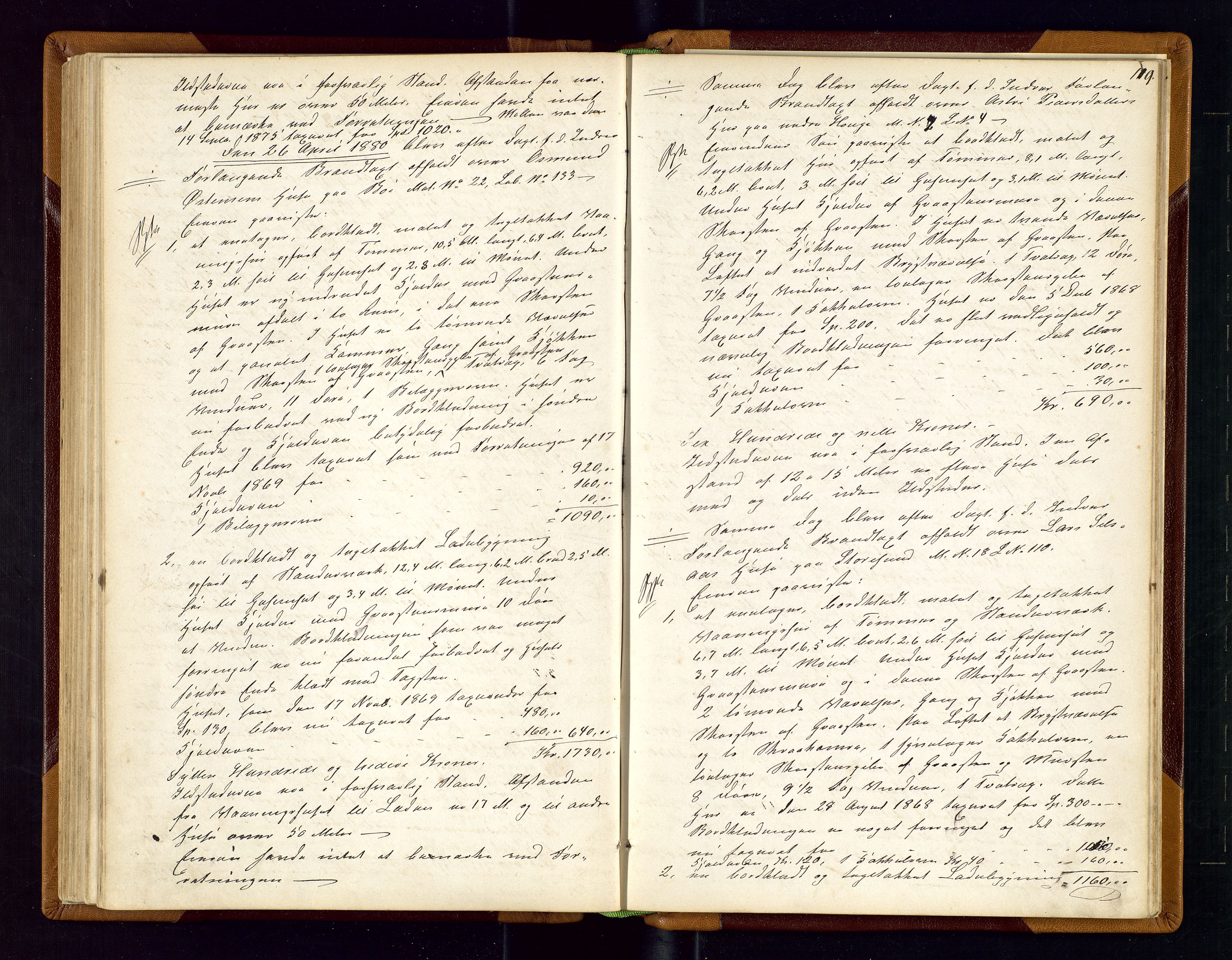 Torvestad lensmannskontor, AV/SAST-A-100307/1/Goa/L0001: "Brandtaxationsprotokol for Torvestad Thinglag", 1867-1883, s. 118b-119a