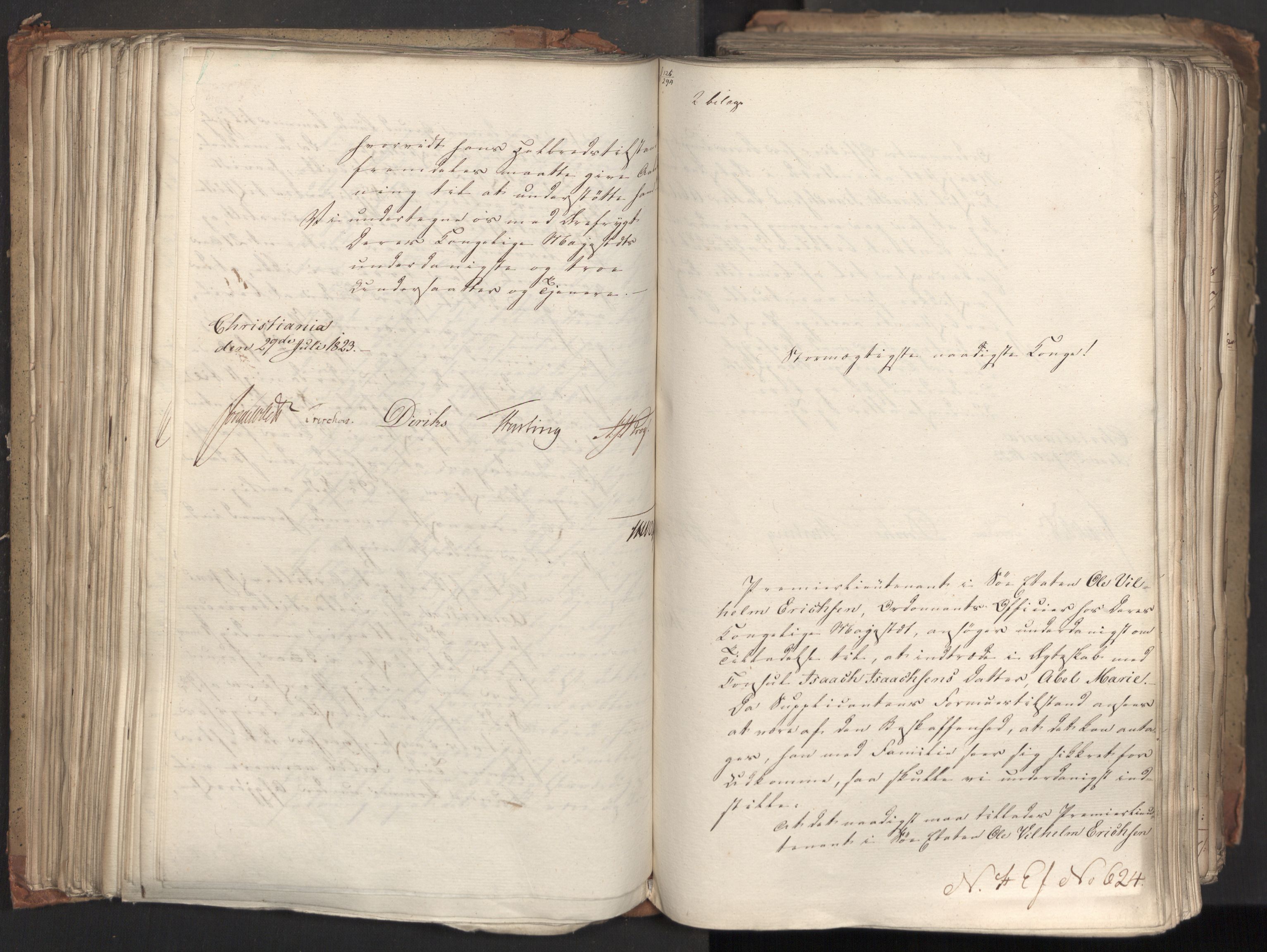Statsrådsavdelingen i Stockholm, AV/RA-S-1003/D/Da/L0035: Regjeringsinnstillinger nr. 541-840, 1823, s. 199