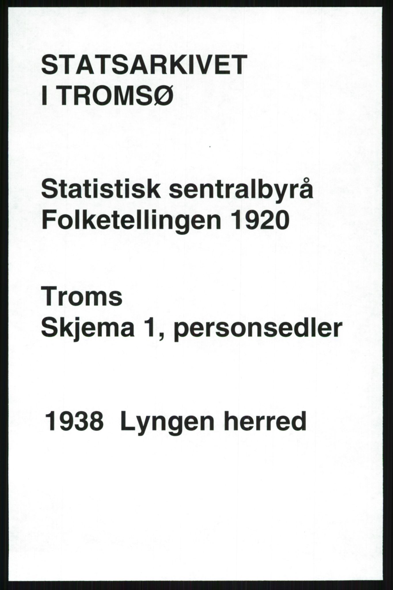 SATØ, Folketelling 1920 for 1938 Lyngen herred, 1920, s. 1898