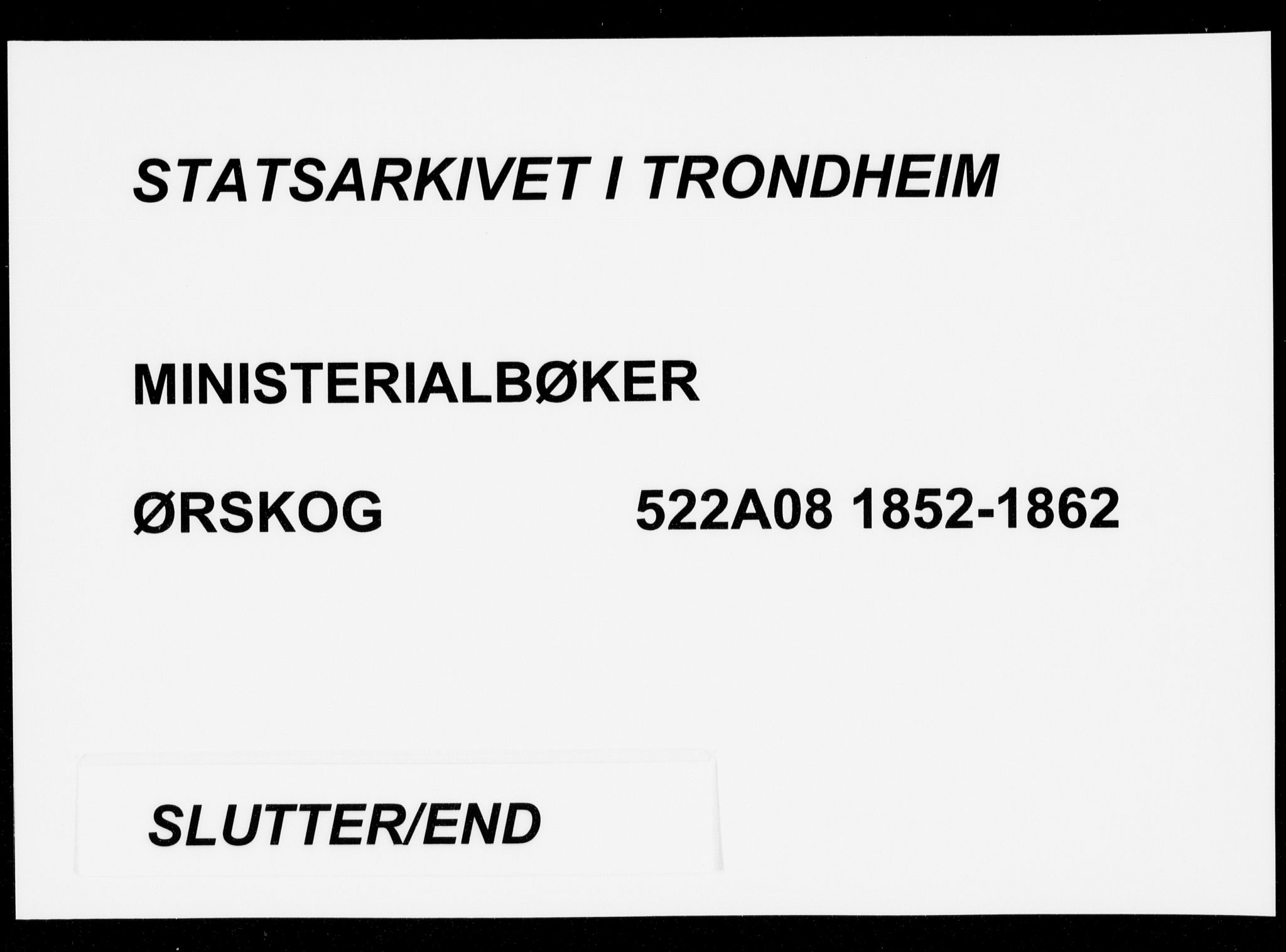 Ministerialprotokoller, klokkerbøker og fødselsregistre - Møre og Romsdal, SAT/A-1454/522/L0313: Ministerialbok nr. 522A08, 1852-1862