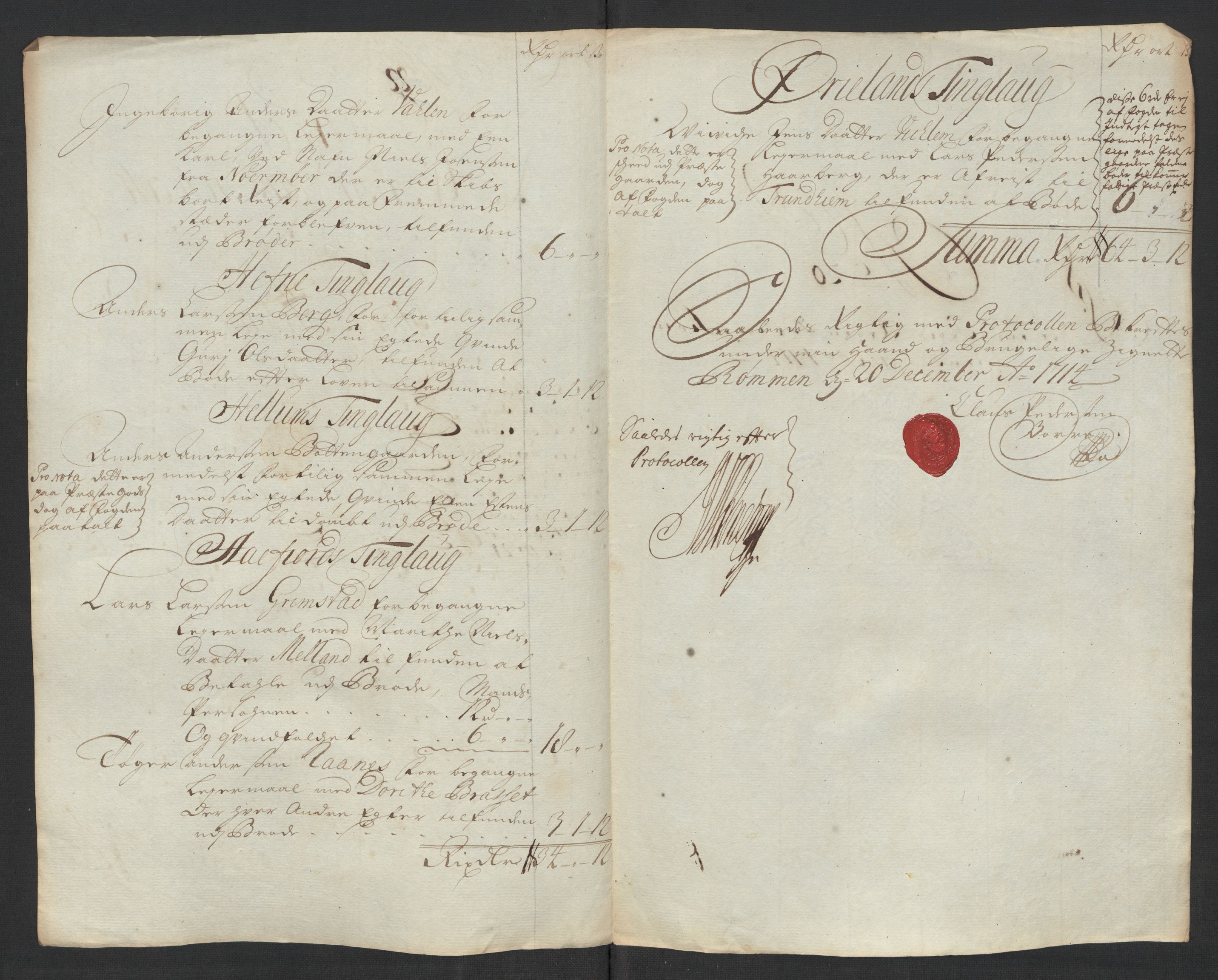 Rentekammeret inntil 1814, Reviderte regnskaper, Fogderegnskap, RA/EA-4092/R57/L3862: Fogderegnskap Fosen, 1714, s. 162