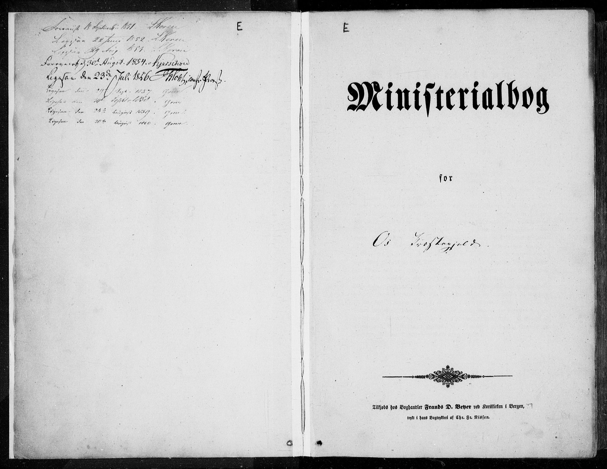 Os sokneprestembete, SAB/A-99929: Ministerialbok nr. A 16, 1851-1859