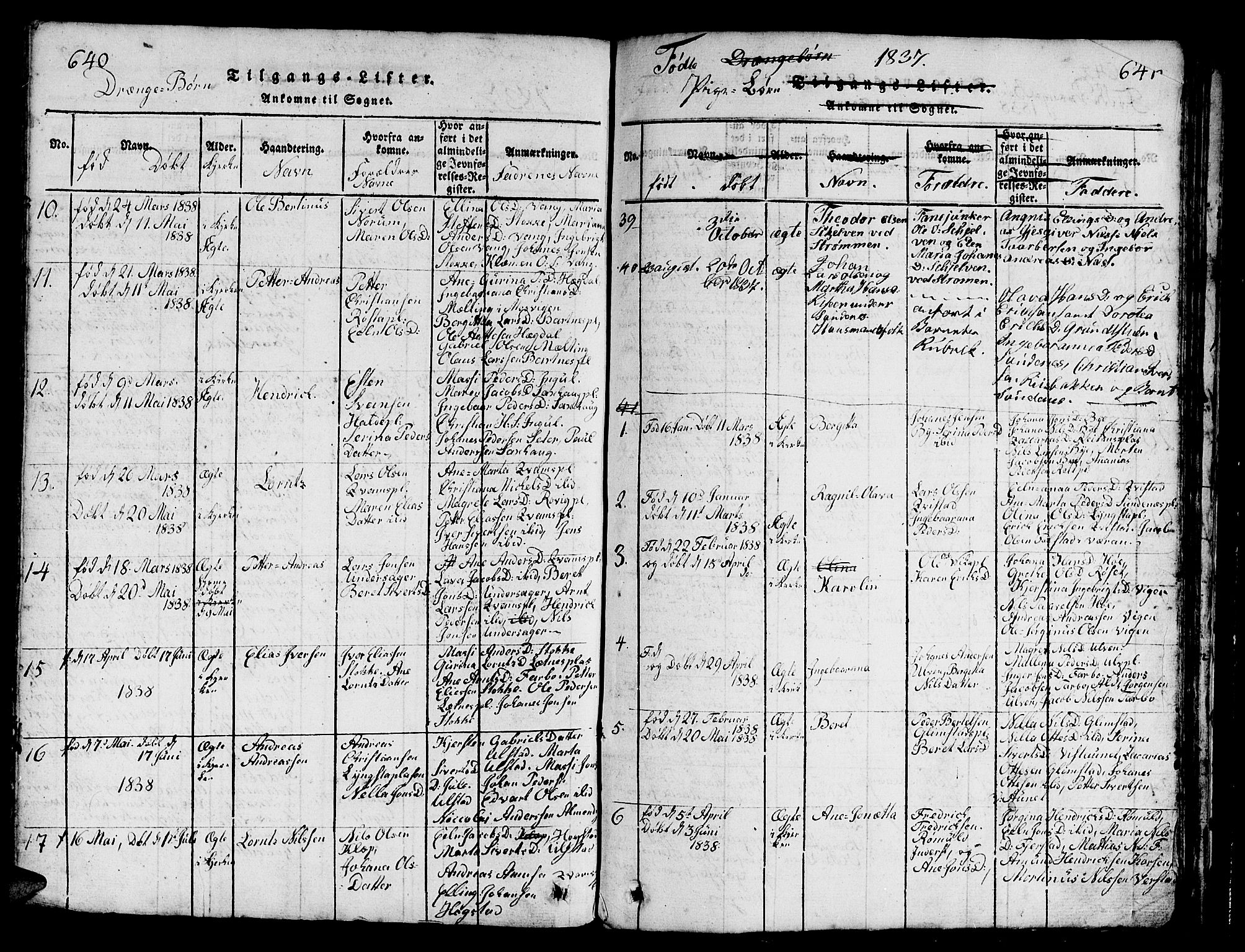 Ministerialprotokoller, klokkerbøker og fødselsregistre - Nord-Trøndelag, SAT/A-1458/730/L0298: Klokkerbok nr. 730C01, 1816-1849, s. 640-641