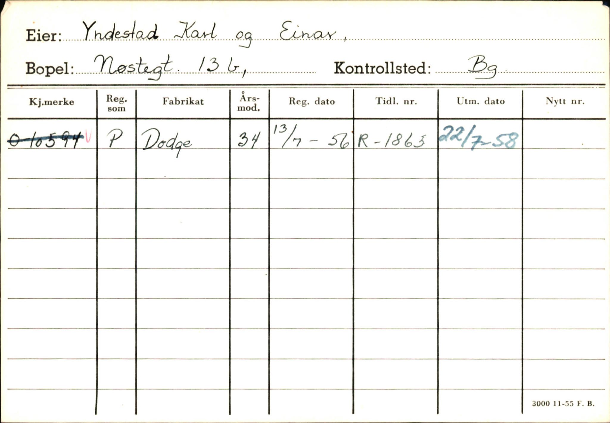 Statens vegvesen, Hordaland vegkontor, AV/SAB-A-5201/2/Hb/L0037: O-eierkort W-P, 1920-1971, s. 925