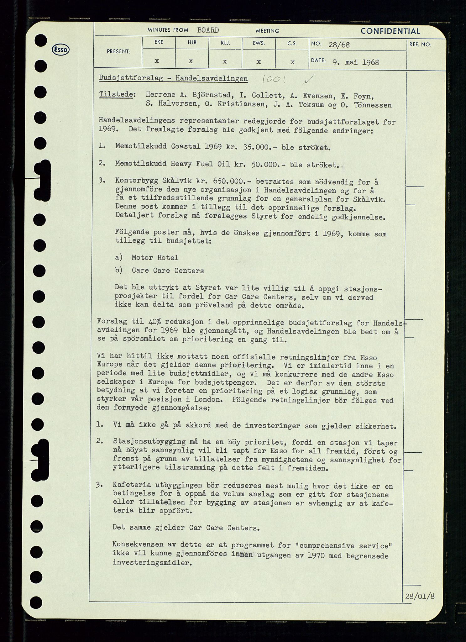 Pa 0982 - Esso Norge A/S, SAST/A-100448/A/Aa/L0002/0004: Den administrerende direksjon Board minutes (styrereferater) / Den administrerende direksjon Board minutes (styrereferater), 1968, s. 46