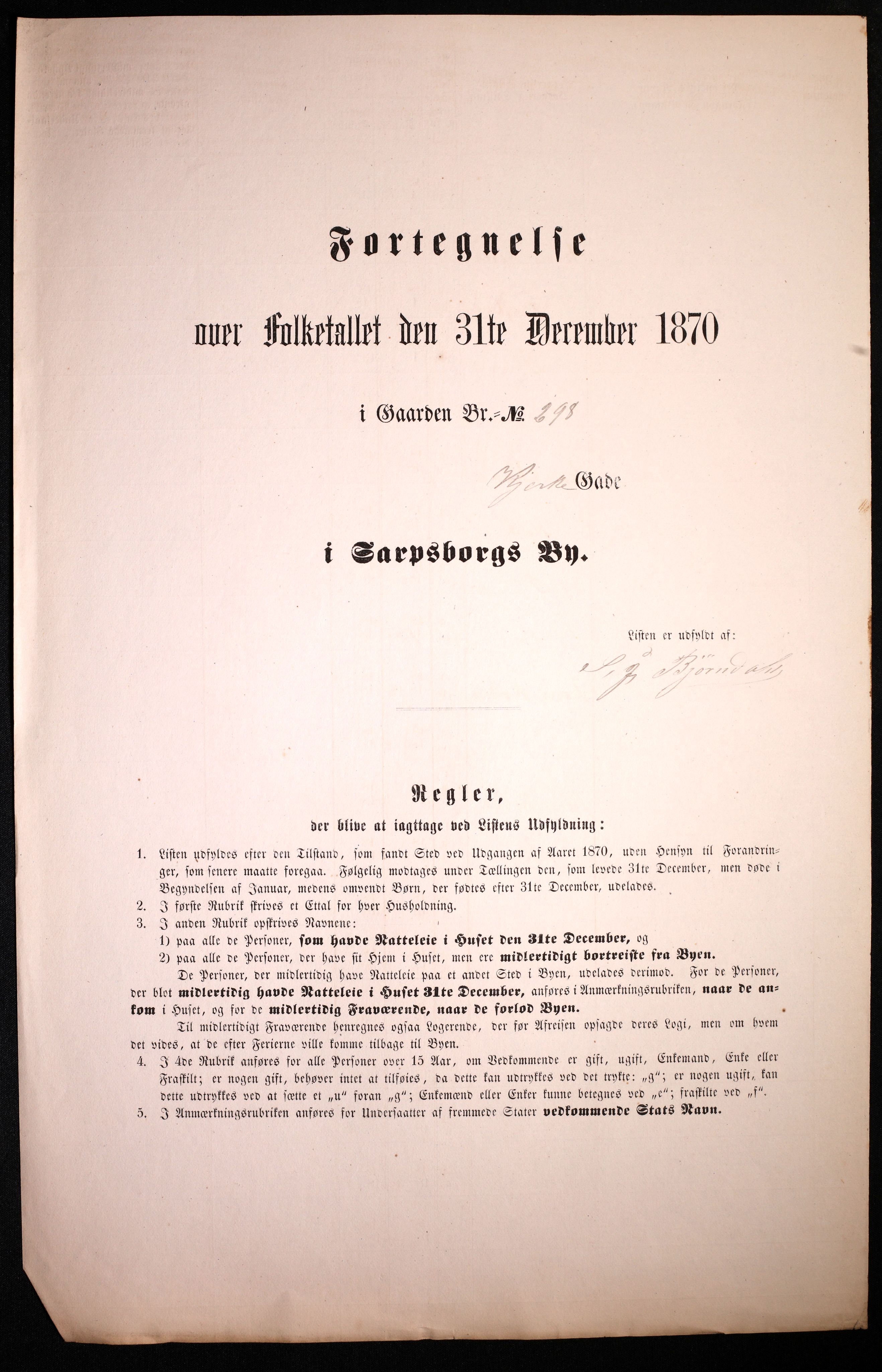 RA, Folketelling 1870 for 0102 Sarpsborg kjøpstad, 1870, s. 239