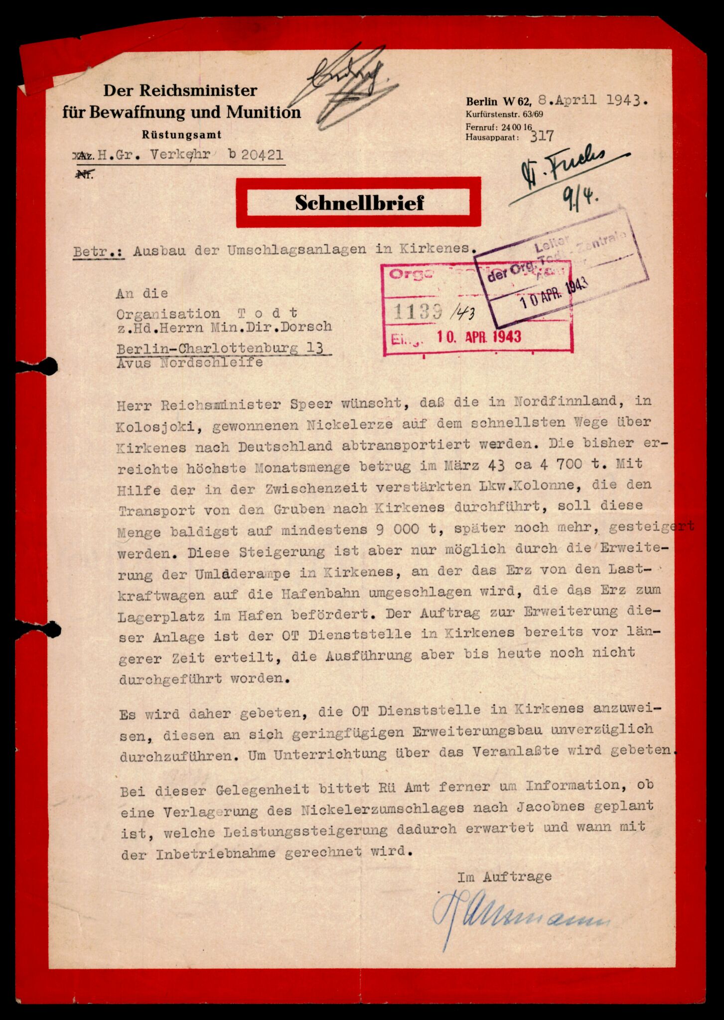 Forsvarets Overkommando. 2 kontor. Arkiv 11.4. Spredte tyske arkivsaker, AV/RA-RAFA-7031/D/Dar/Darb/L0002: Reichskommissariat, 1940-1945, s. 53