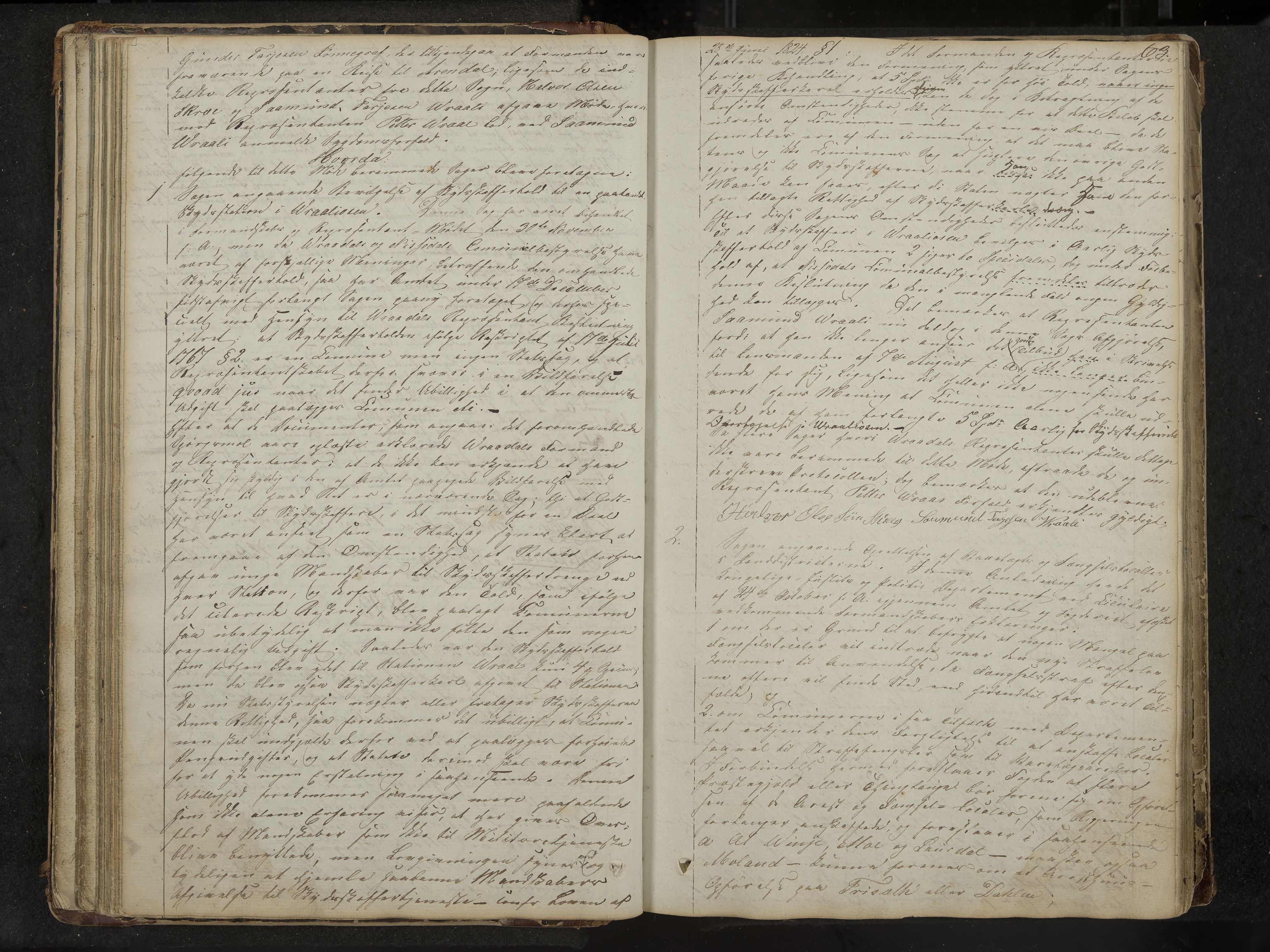 Kviteseid formannskap og sentraladministrasjon, IKAK/0829021/A/Aa/L0001: Møtebok med register, 1837-1866, s. 63