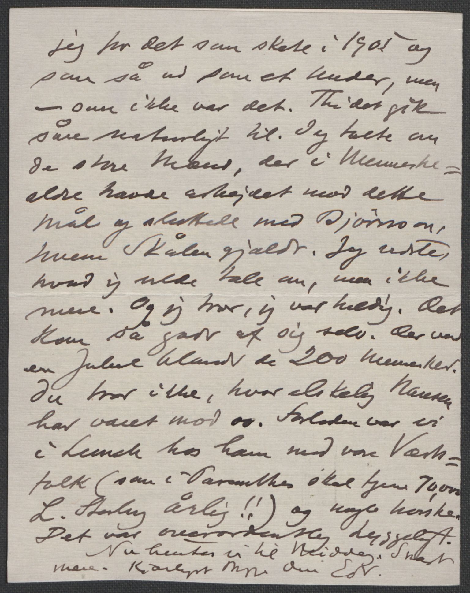 Beyer, Frants, RA/PA-0132/F/L0001: Brev fra Edvard Grieg til Frantz Beyer og "En del optegnelser som kan tjene til kommentar til brevene" av Marie Beyer, 1872-1907, s. 856