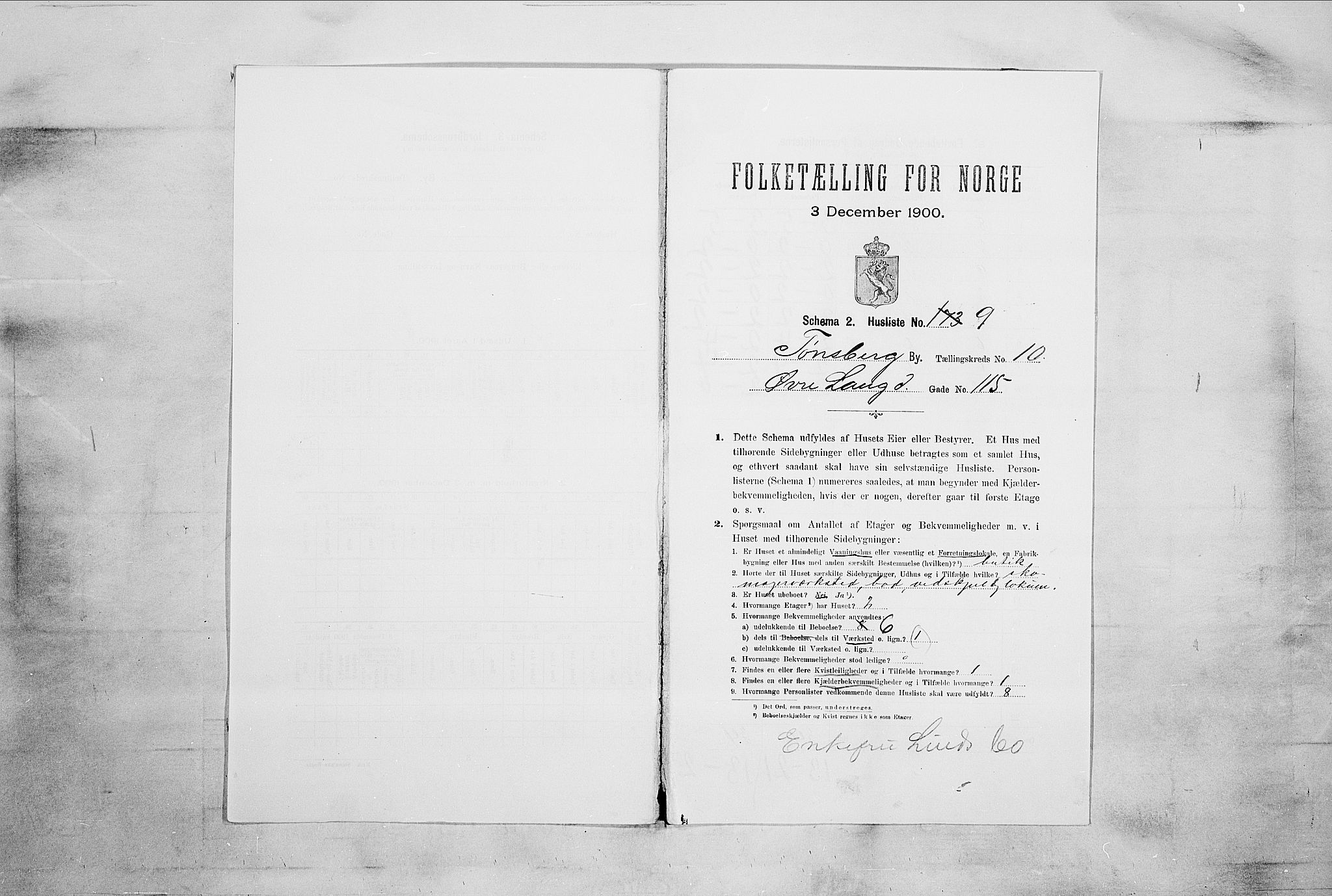 RA, Folketelling 1900 for 0705 Tønsberg kjøpstad, 1900, s. 1410