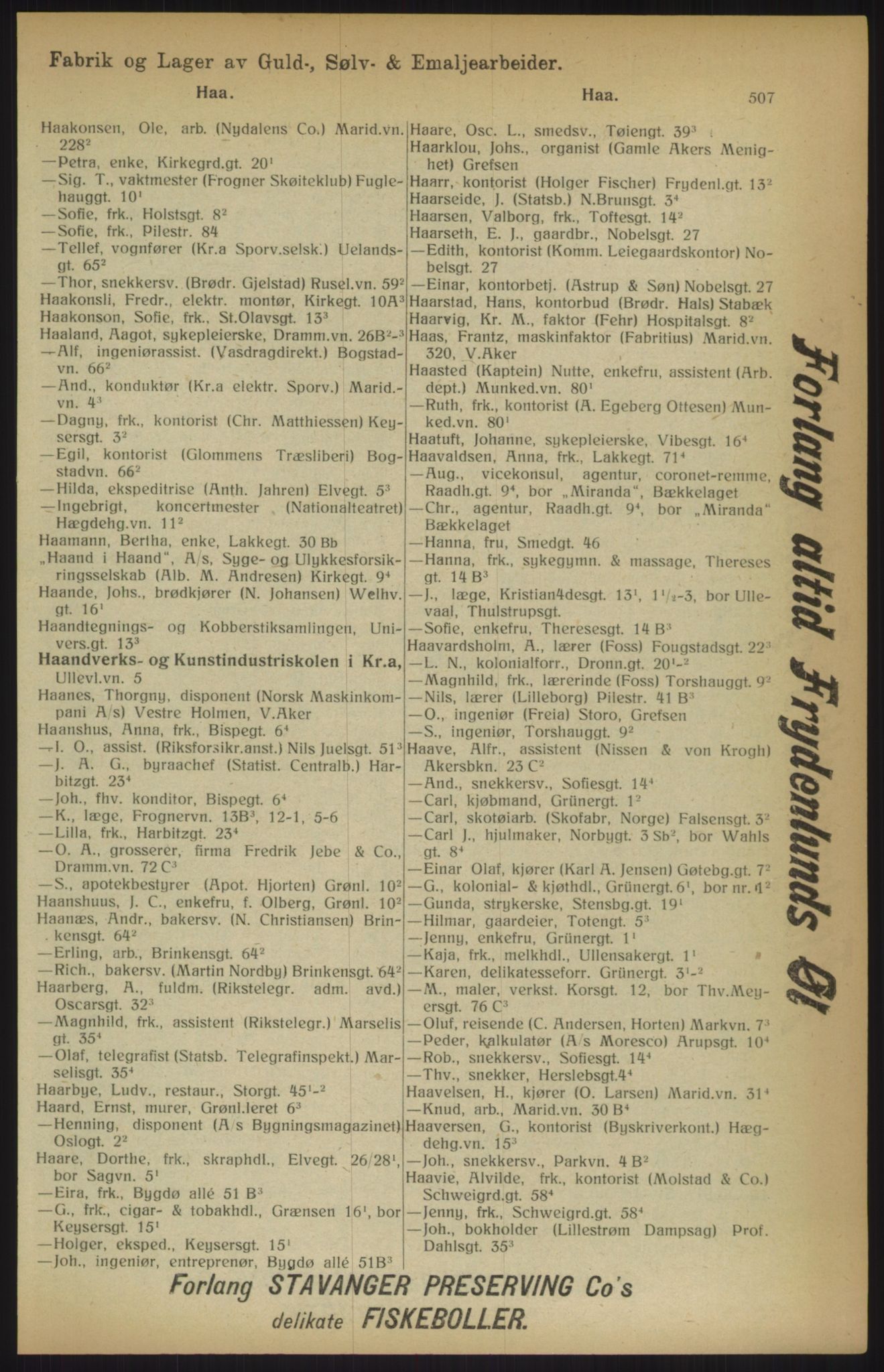 Kristiania/Oslo adressebok, PUBL/-, 1915, s. 507