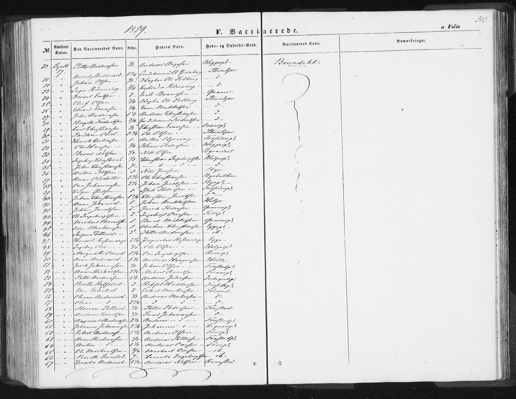 Ministerialprotokoller, klokkerbøker og fødselsregistre - Nord-Trøndelag, SAT/A-1458/746/L0446: Ministerialbok nr. 746A05, 1846-1859, s. 303