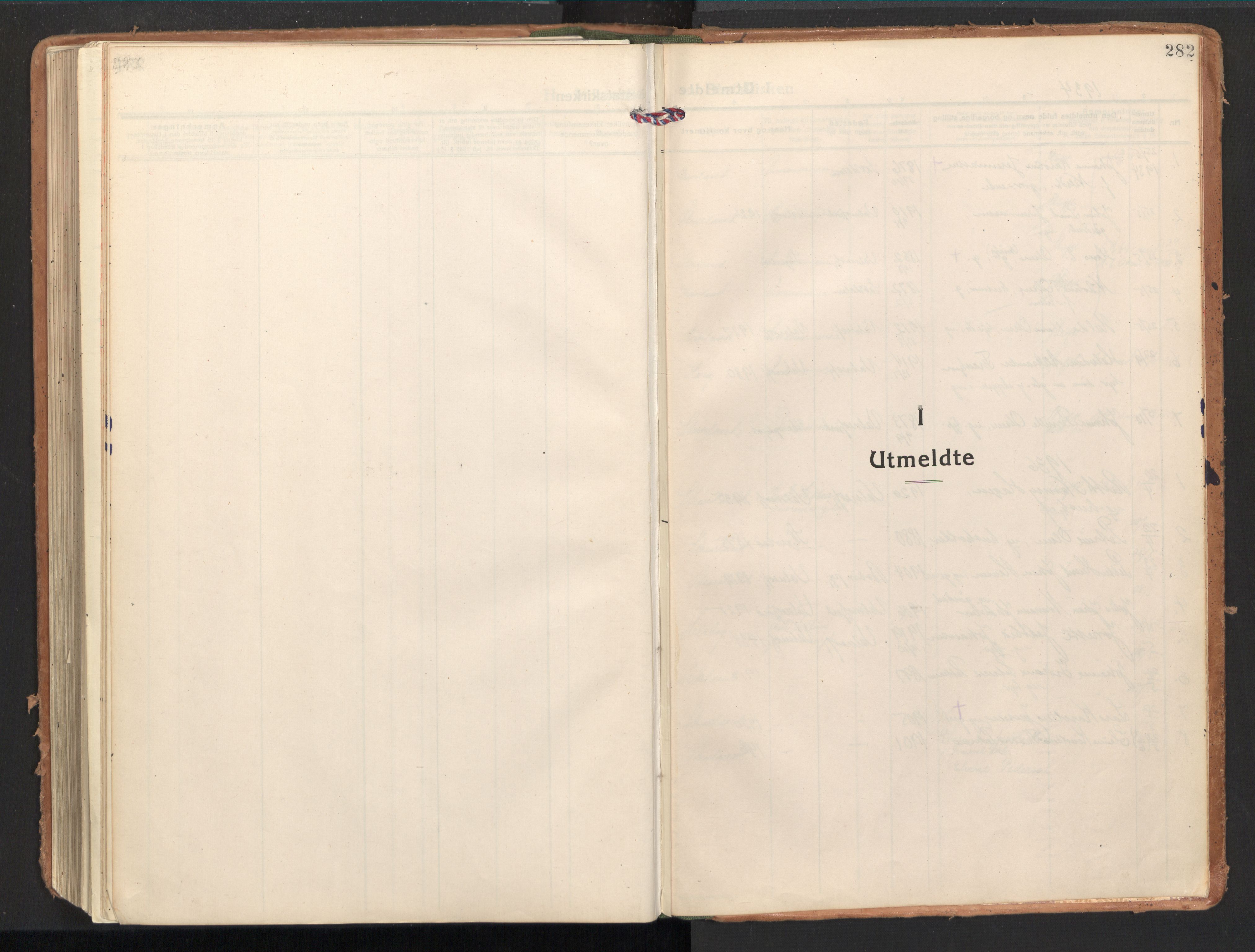 Ministerialprotokoller, klokkerbøker og fødselsregistre - Nordland, AV/SAT-A-1459/851/L0725: Ministerialbok nr. 851A02, 1922-1944, s. 282