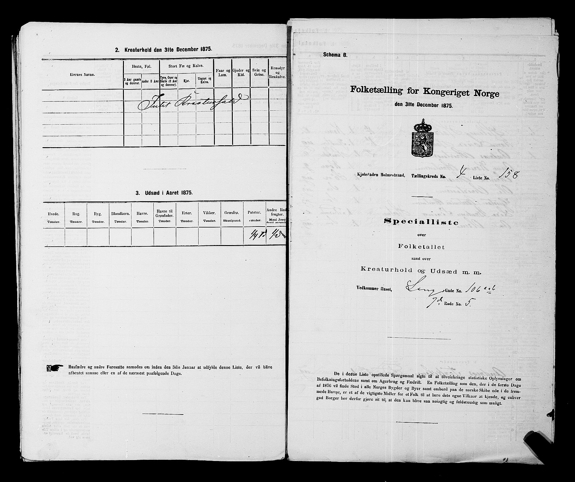 SAKO, Folketelling 1875 for 0702P Holmestrand prestegjeld, 1875, s. 364