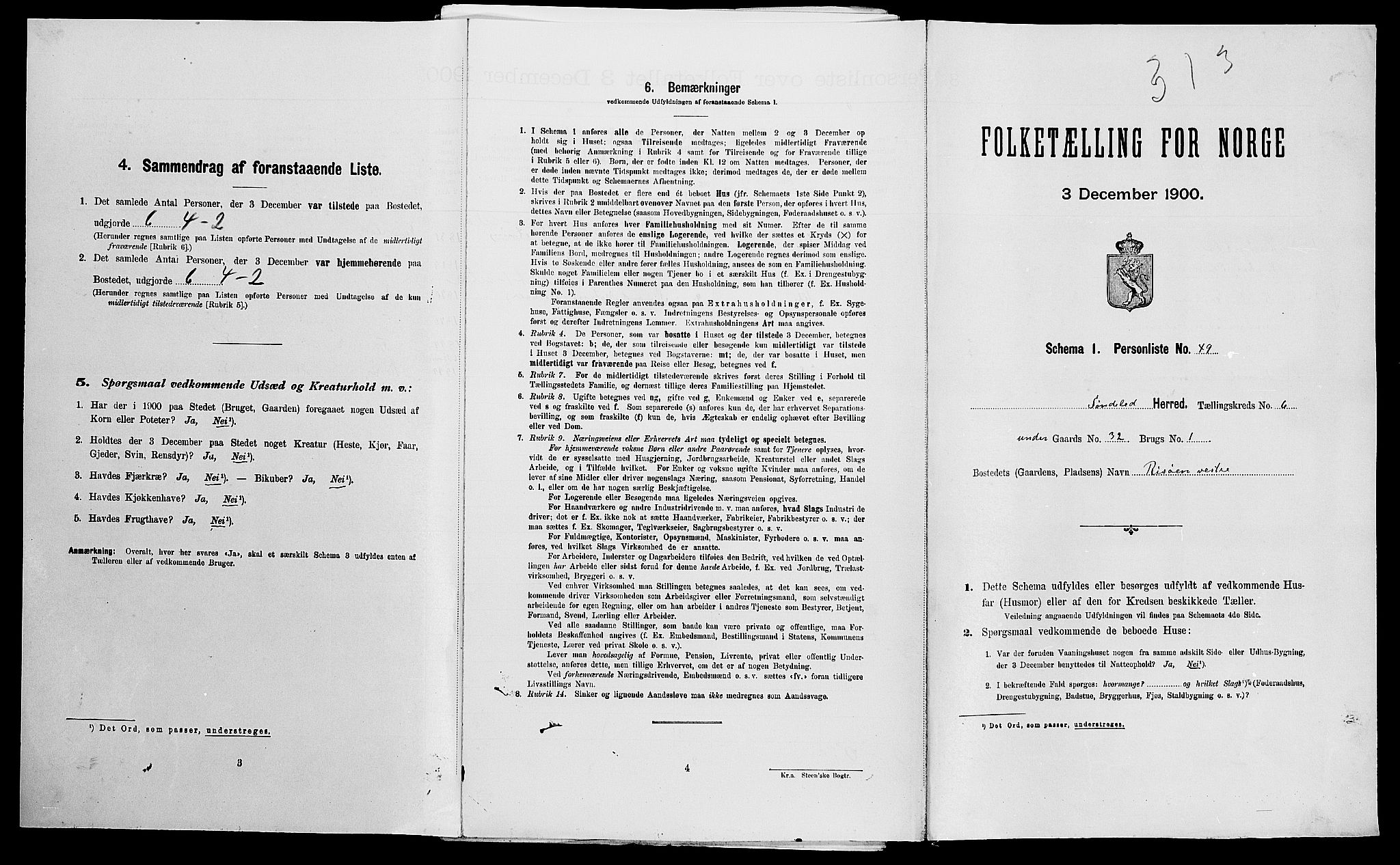 SAK, Folketelling 1900 for 0913 Søndeled herred, 1900, s. 737