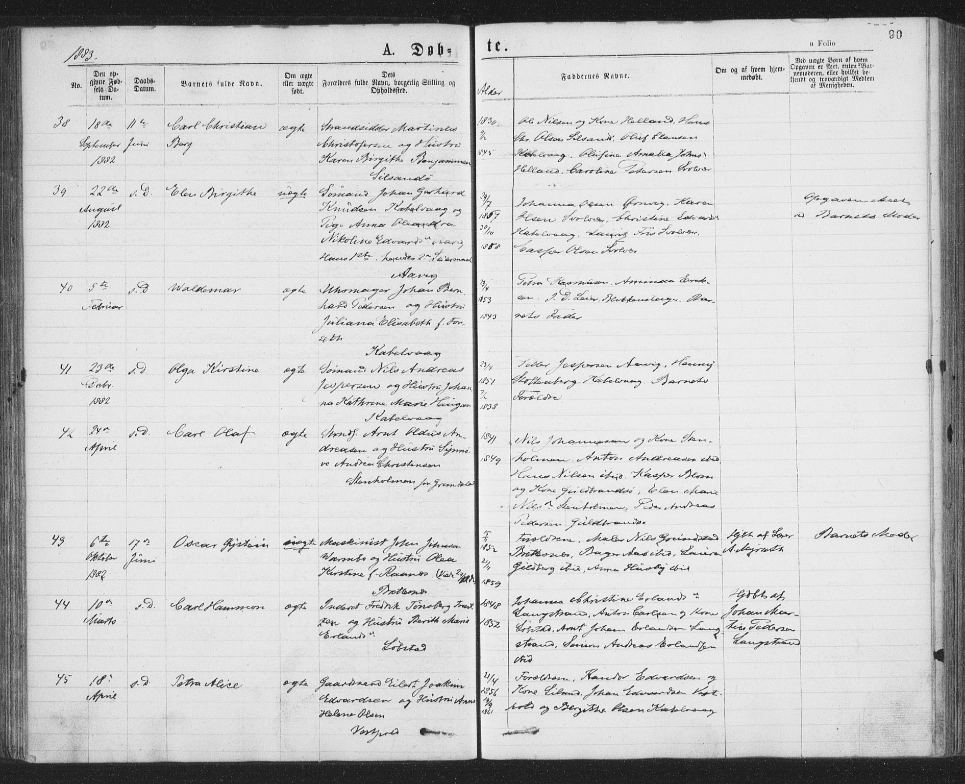Ministerialprotokoller, klokkerbøker og fødselsregistre - Nordland, SAT/A-1459/874/L1058: Ministerialbok nr. 874A02, 1878-1883, s. 90