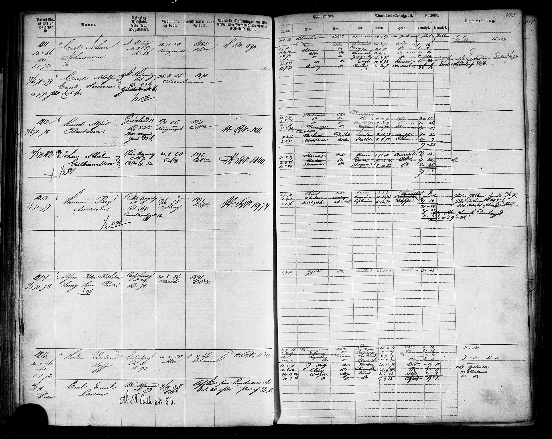 Oslo mønstringskontor, AV/SAO-A-10569g/F/Fc/Fca/L0001: Annotasjonsrulle, 1866-1881, s. 268