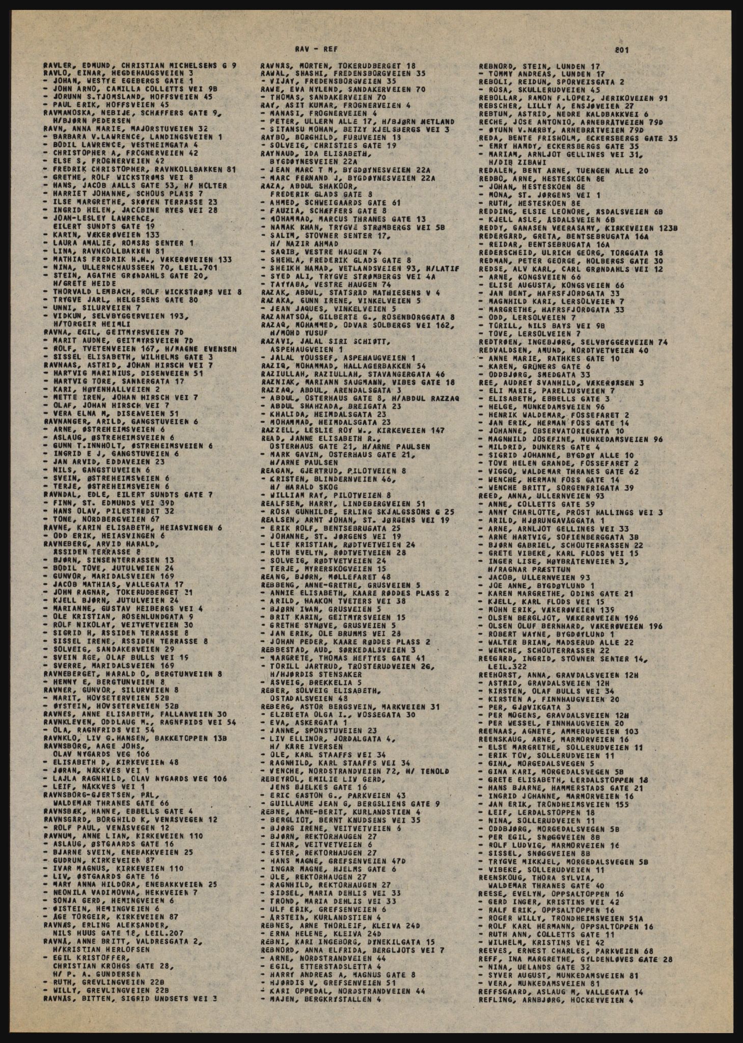 Kristiania/Oslo adressebok, PUBL/-, 1984-1985, s. 801