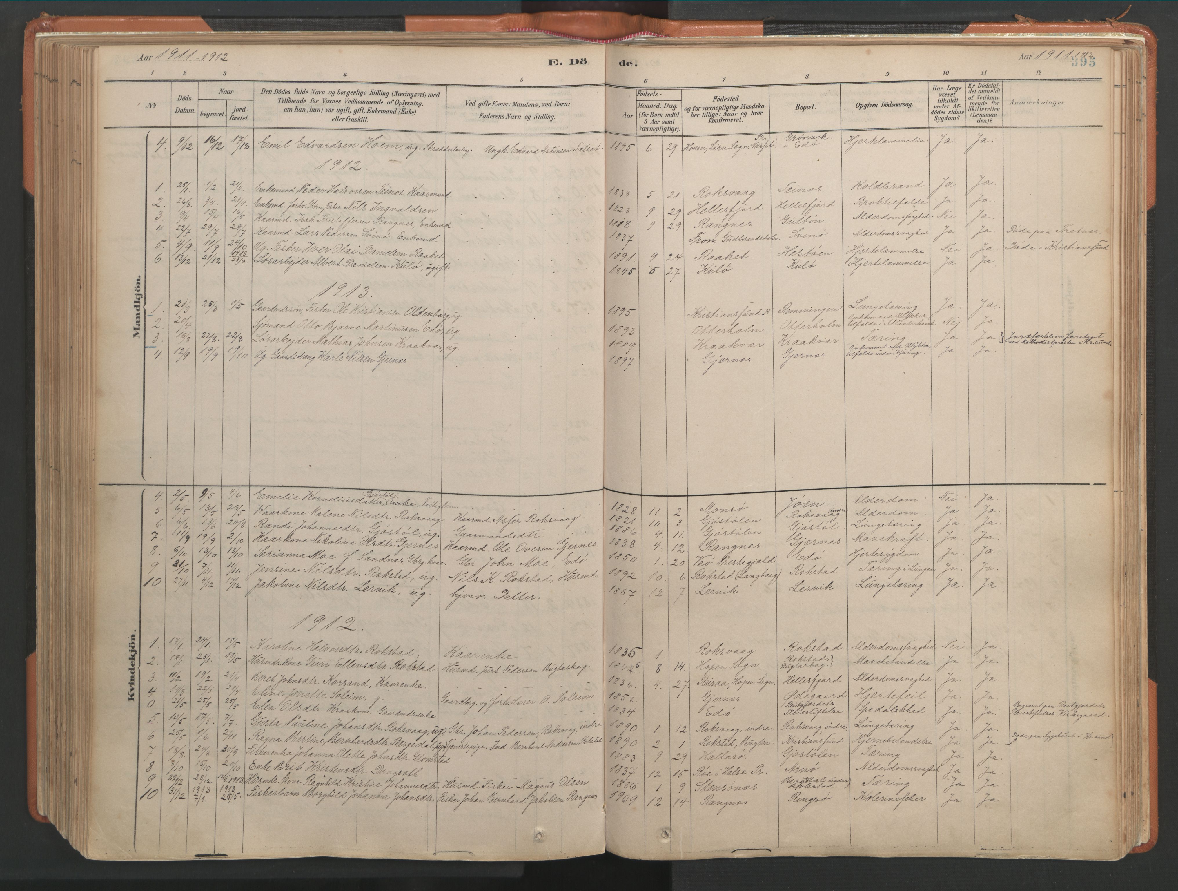 Ministerialprotokoller, klokkerbøker og fødselsregistre - Møre og Romsdal, SAT/A-1454/581/L0941: Ministerialbok nr. 581A09, 1880-1919, s. 395