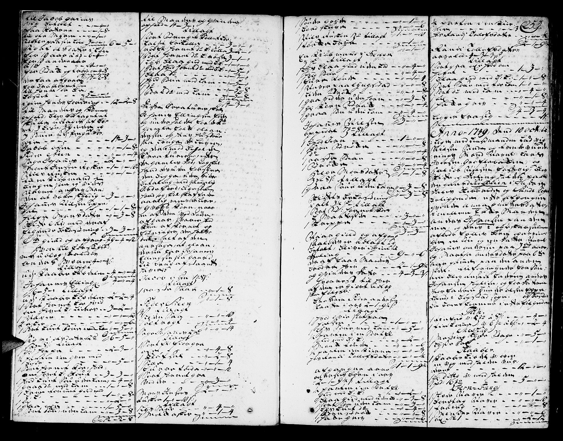 Sunnfjord tingrett, AV/SAB-A-3201/1/H/Ha/Hab/L0005b: Skifteprotokioll, folio 252-478, 1749-1752, s. 252b-253a