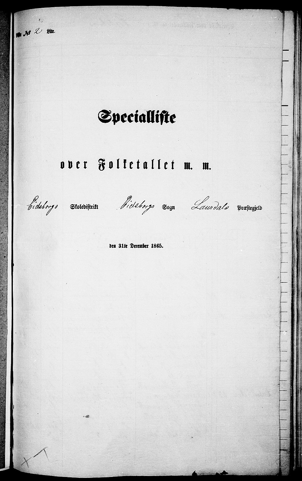 RA, Folketelling 1865 for 0833P Lårdal prestegjeld, 1865, s. 24
