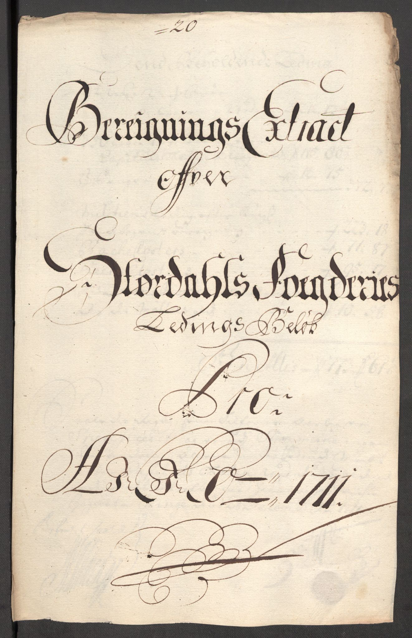 Rentekammeret inntil 1814, Reviderte regnskaper, Fogderegnskap, RA/EA-4092/R62/L4201: Fogderegnskap Stjørdal og Verdal, 1711, s. 186